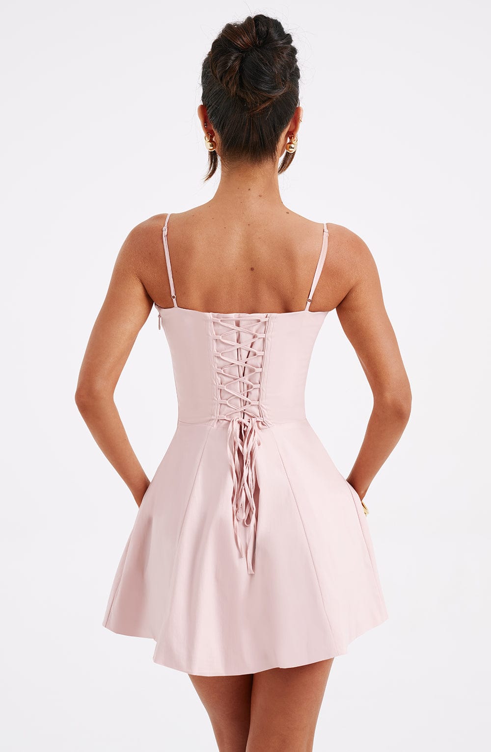 minilena Lacey Mini Dress Blush
