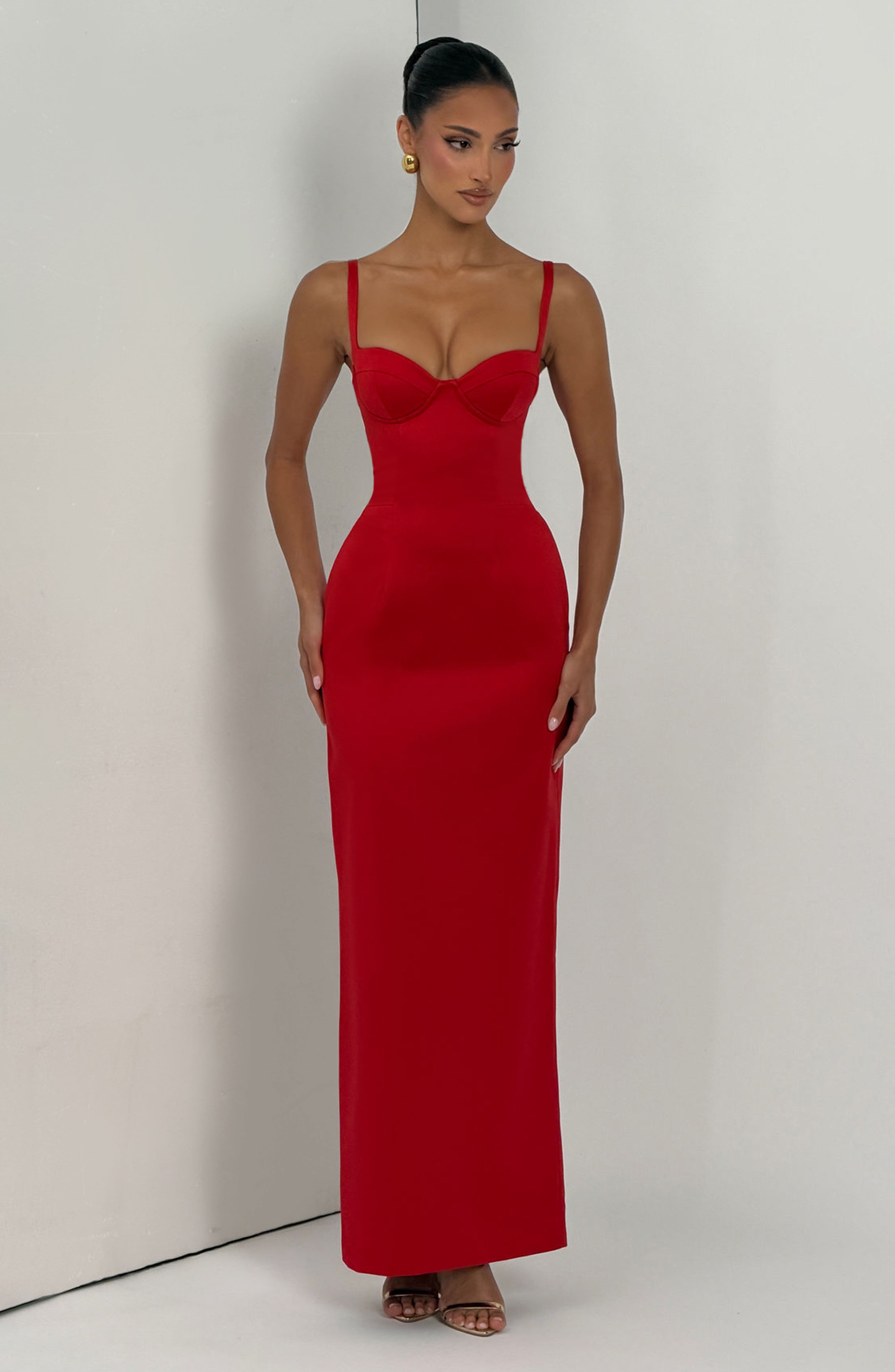 minilena Bennett Maxi Dress Red