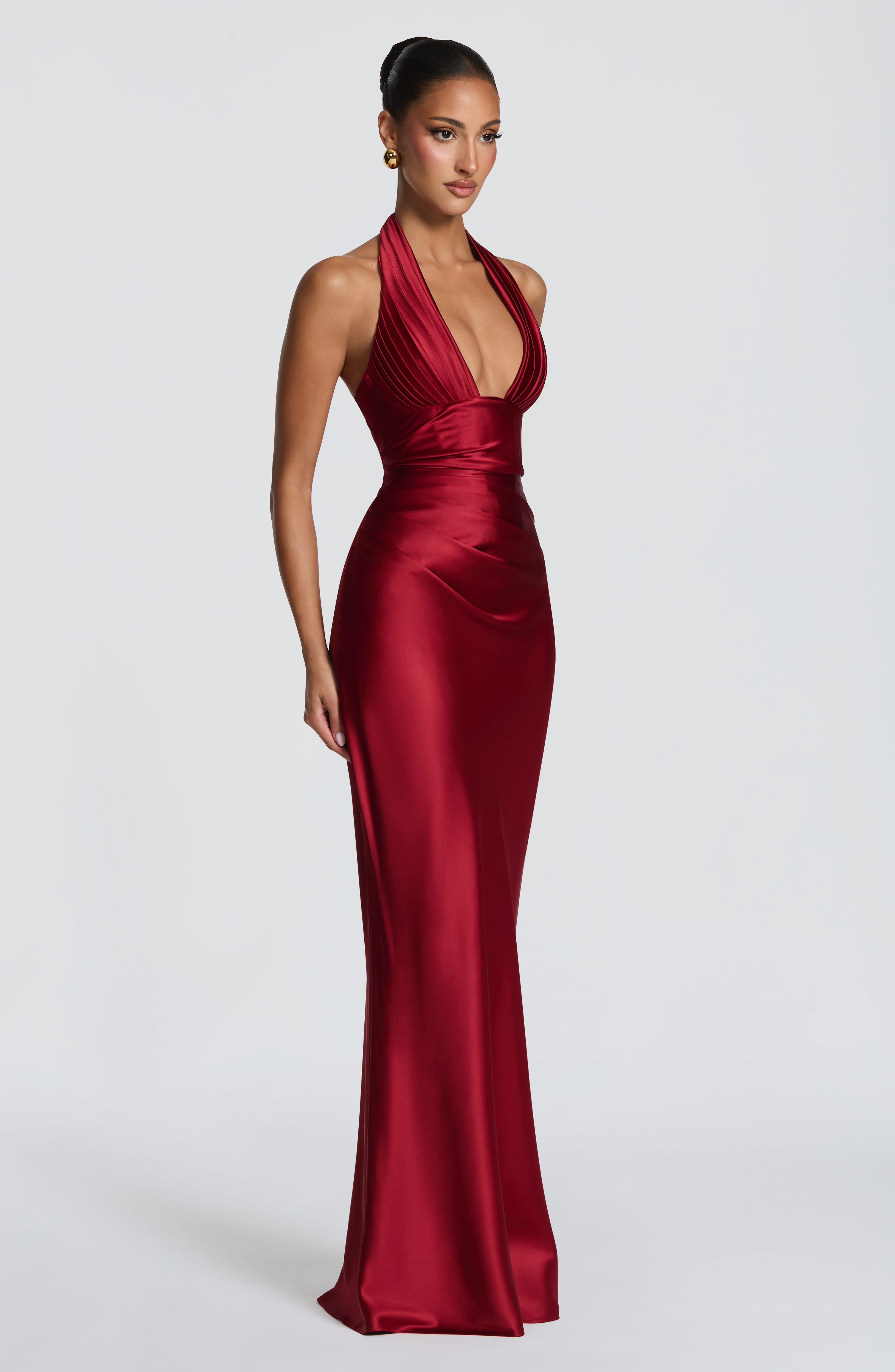 minilena Elowen Maxi Dress Deep Red