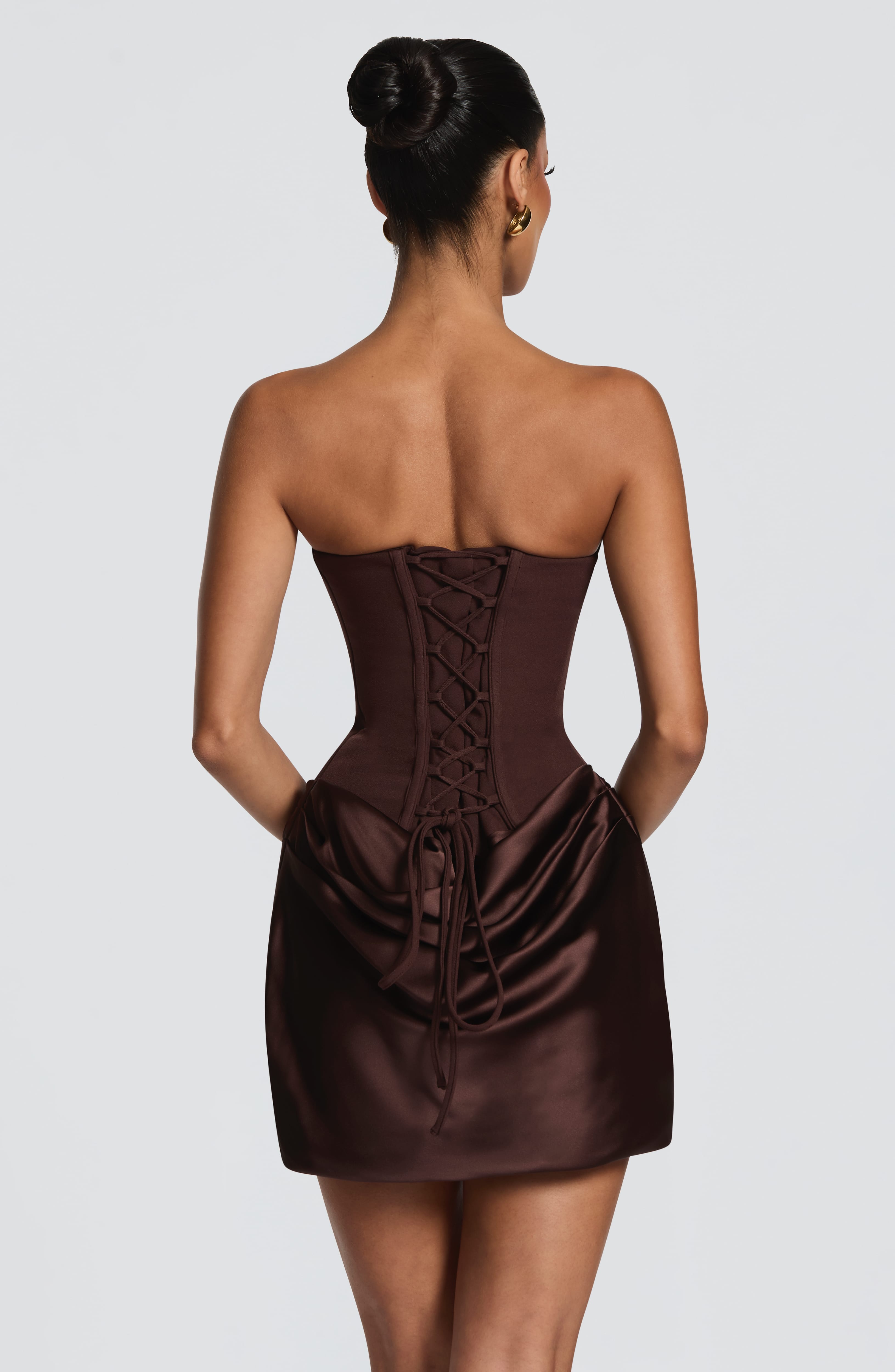 minilena Maggie Mini Dress Plum Brown