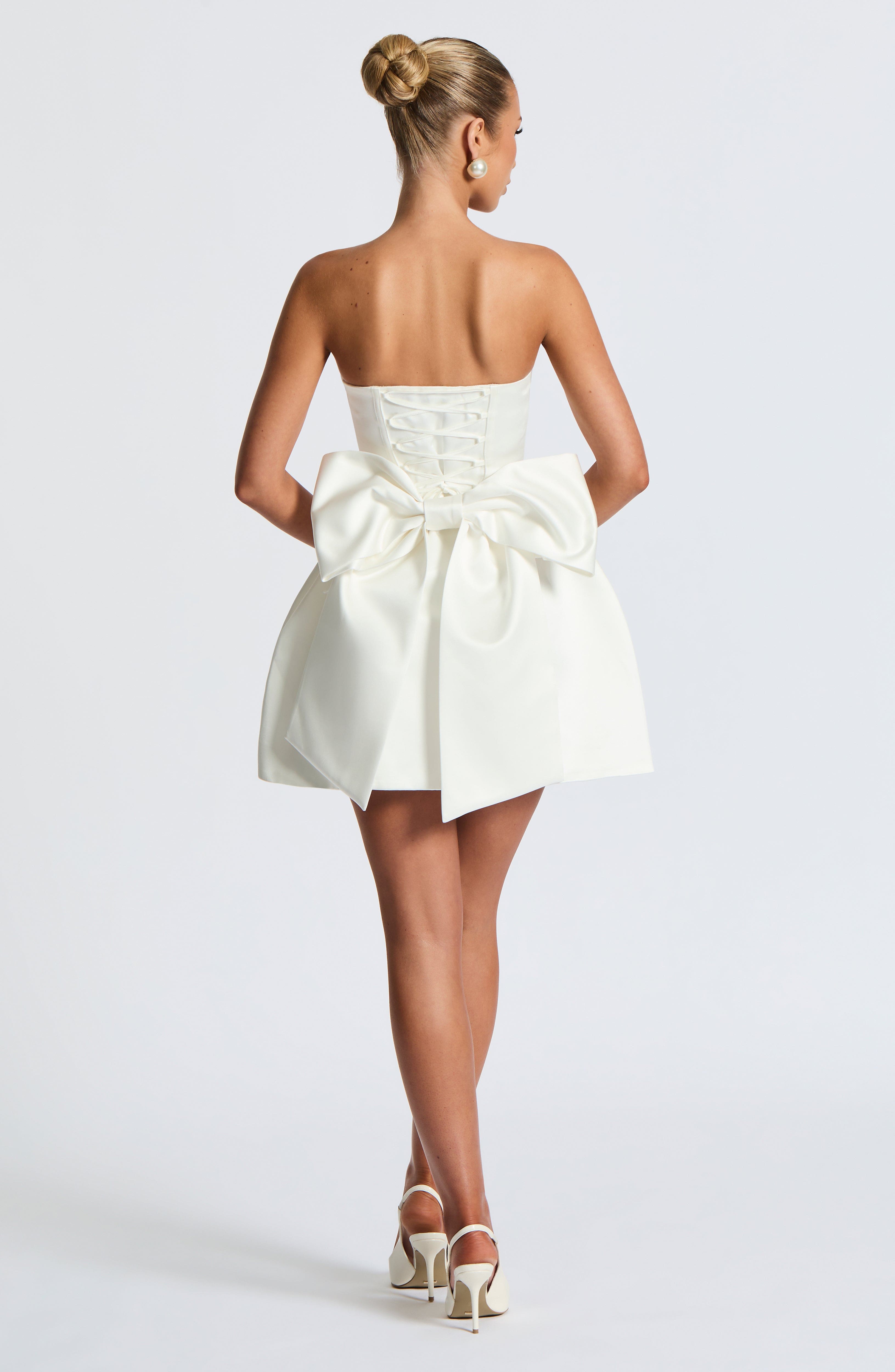 minilena Abbey Mini Dress Ivory