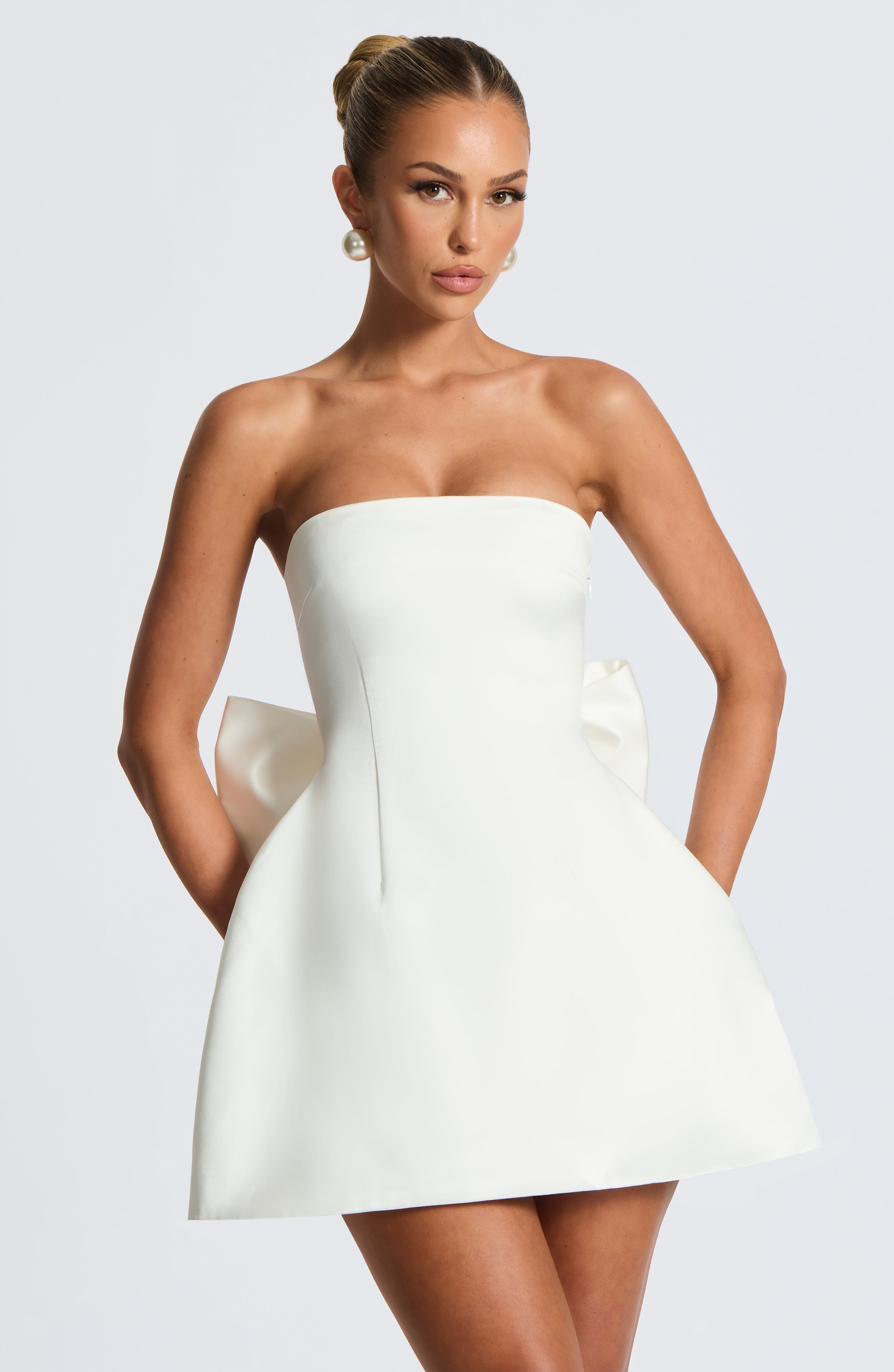 minilena Abbey Mini Dress Ivory