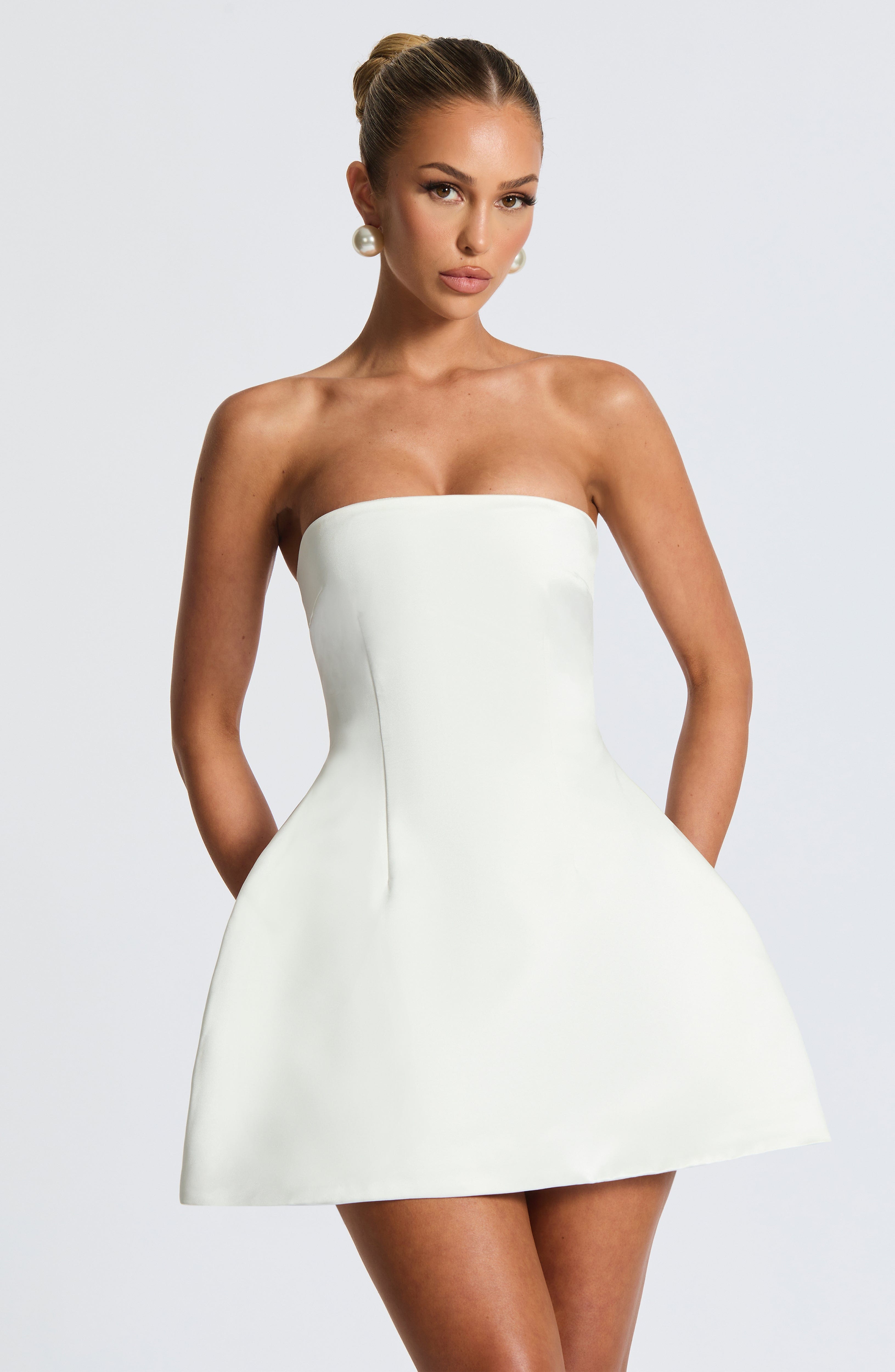 minilena Abbey Mini Dress Ivory