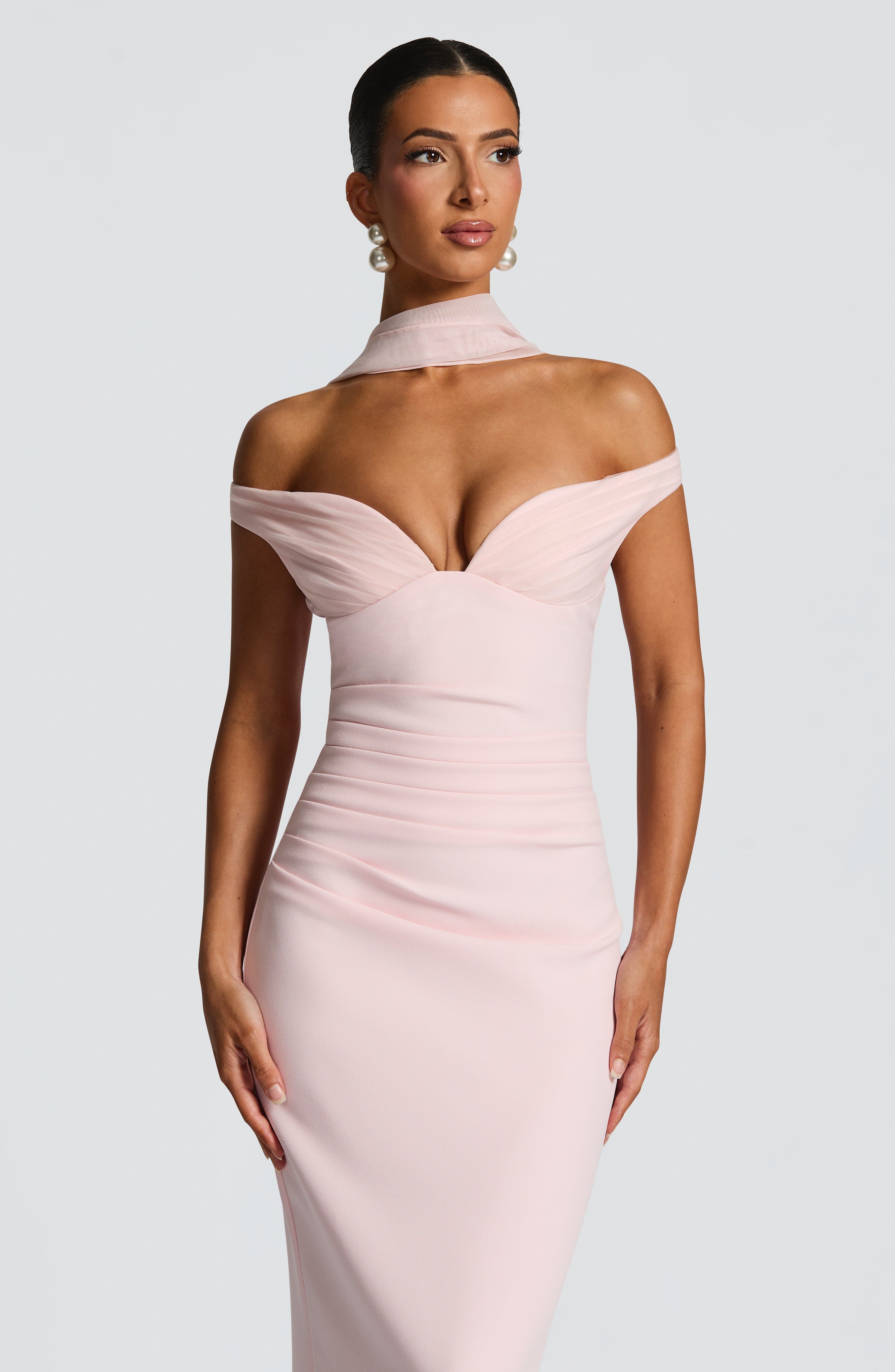 minilena Abigail Maxi Dress Blush