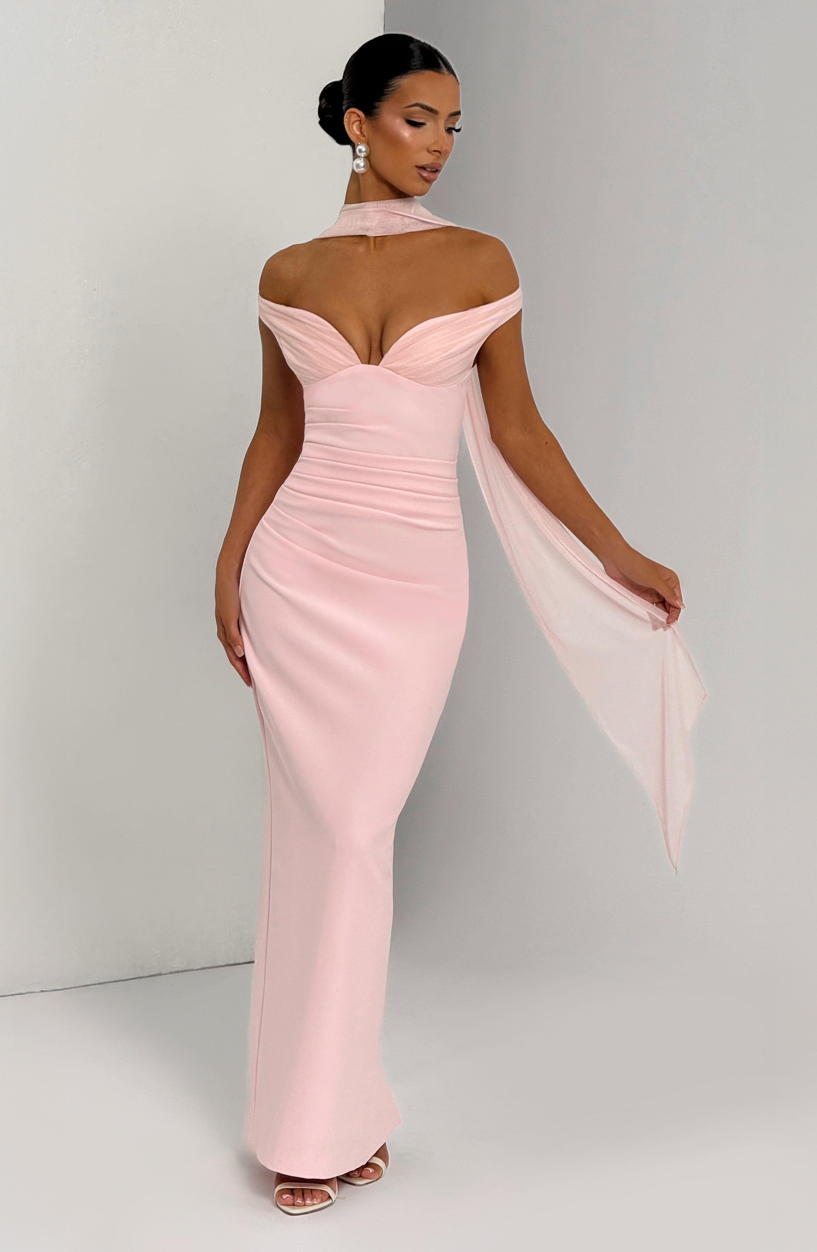 minilena Abigail Maxi Dress Blush