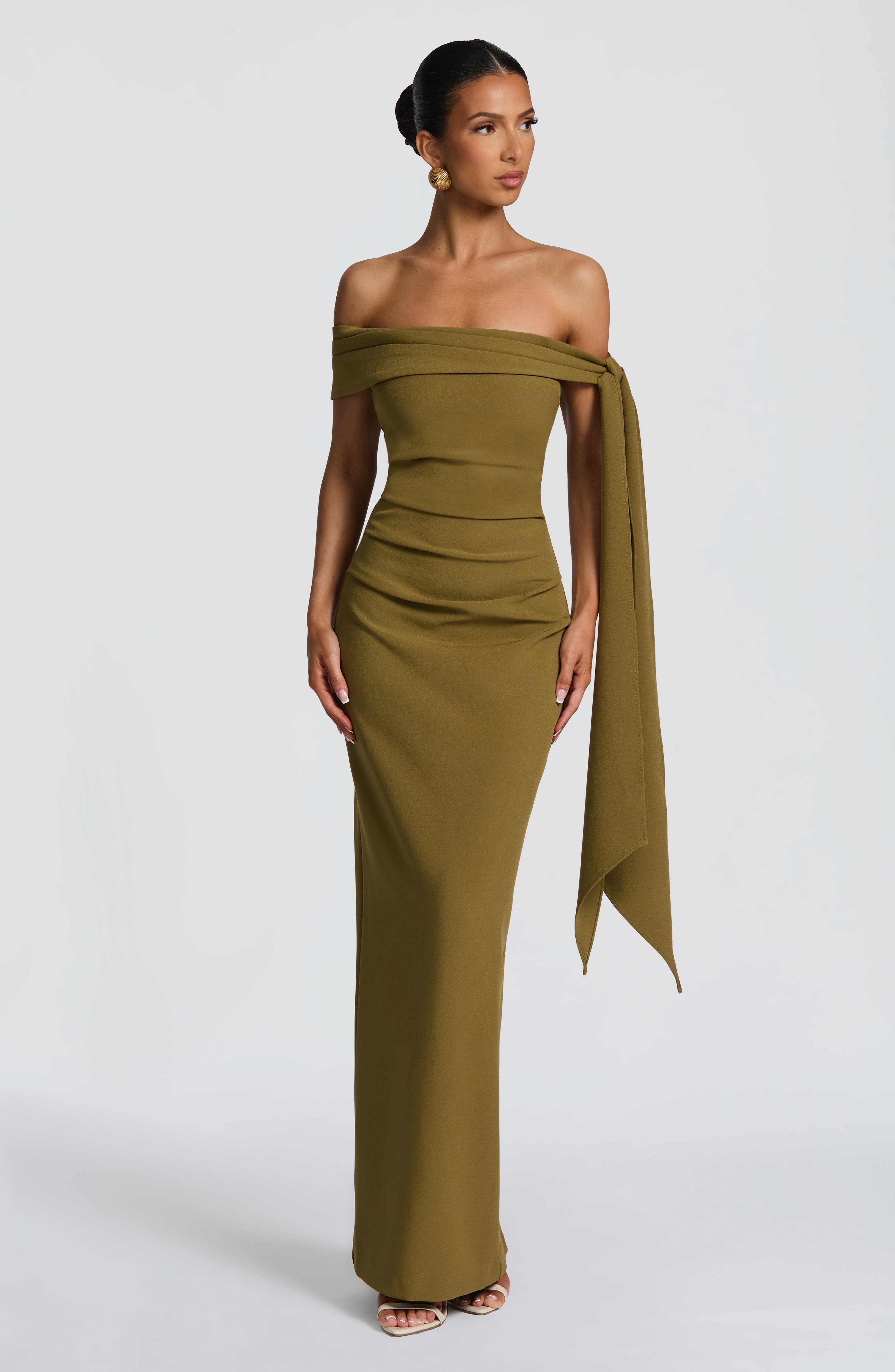 minilena Addie Maxi Dress Deep Olive