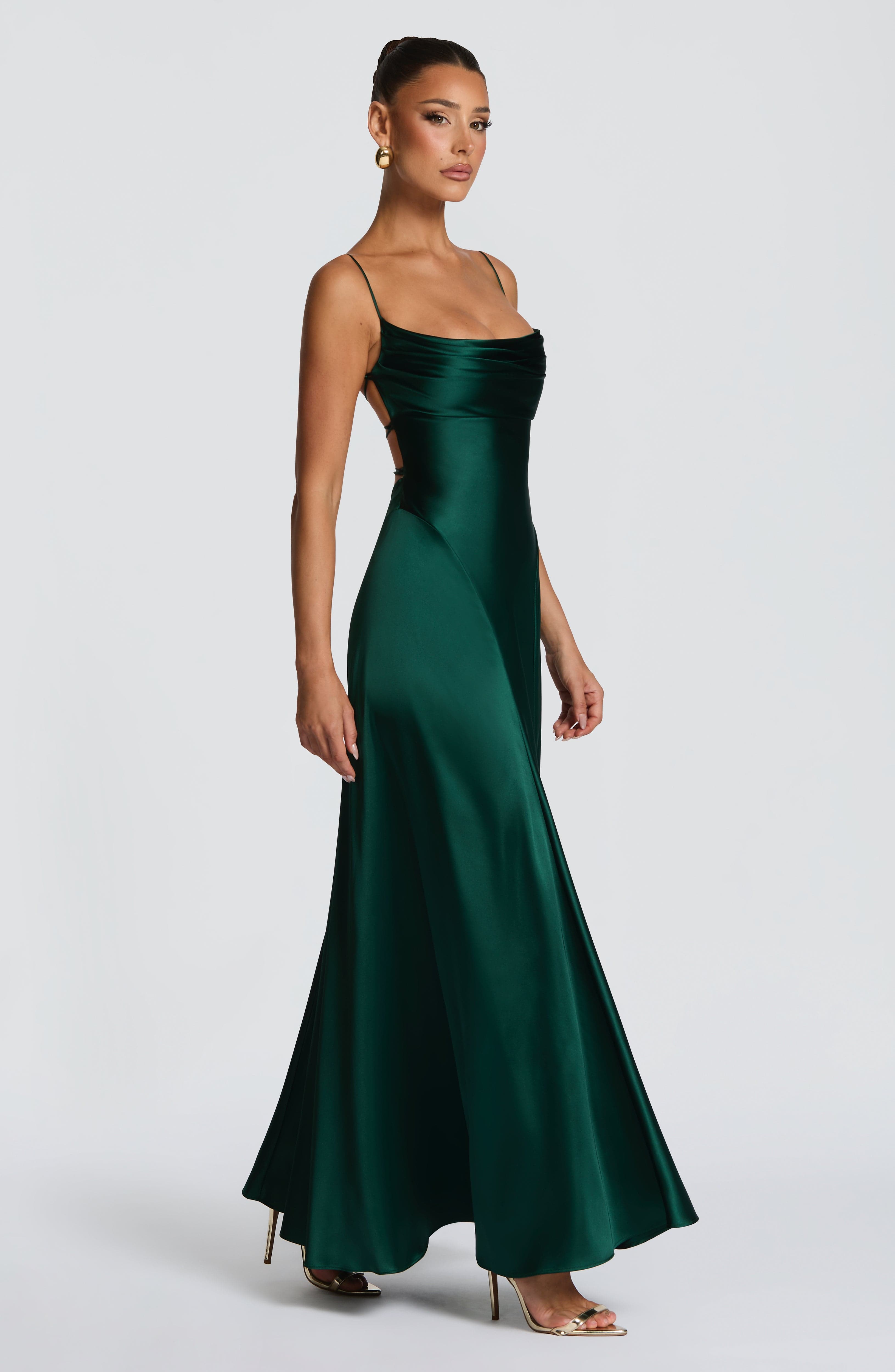 minilena Adelina Maxi Dress Emerald