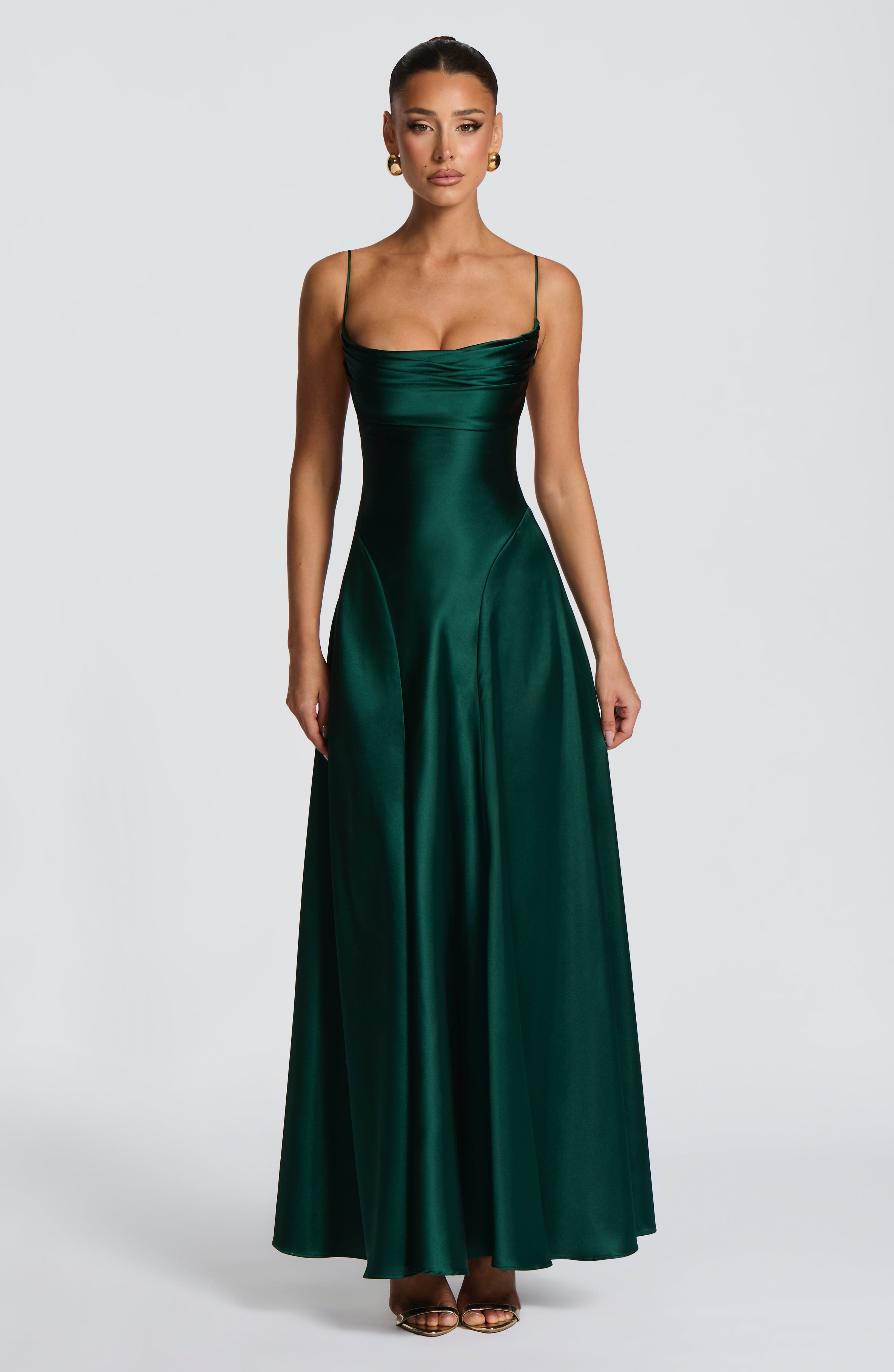 minilena Adelina Maxi Dress Emerald