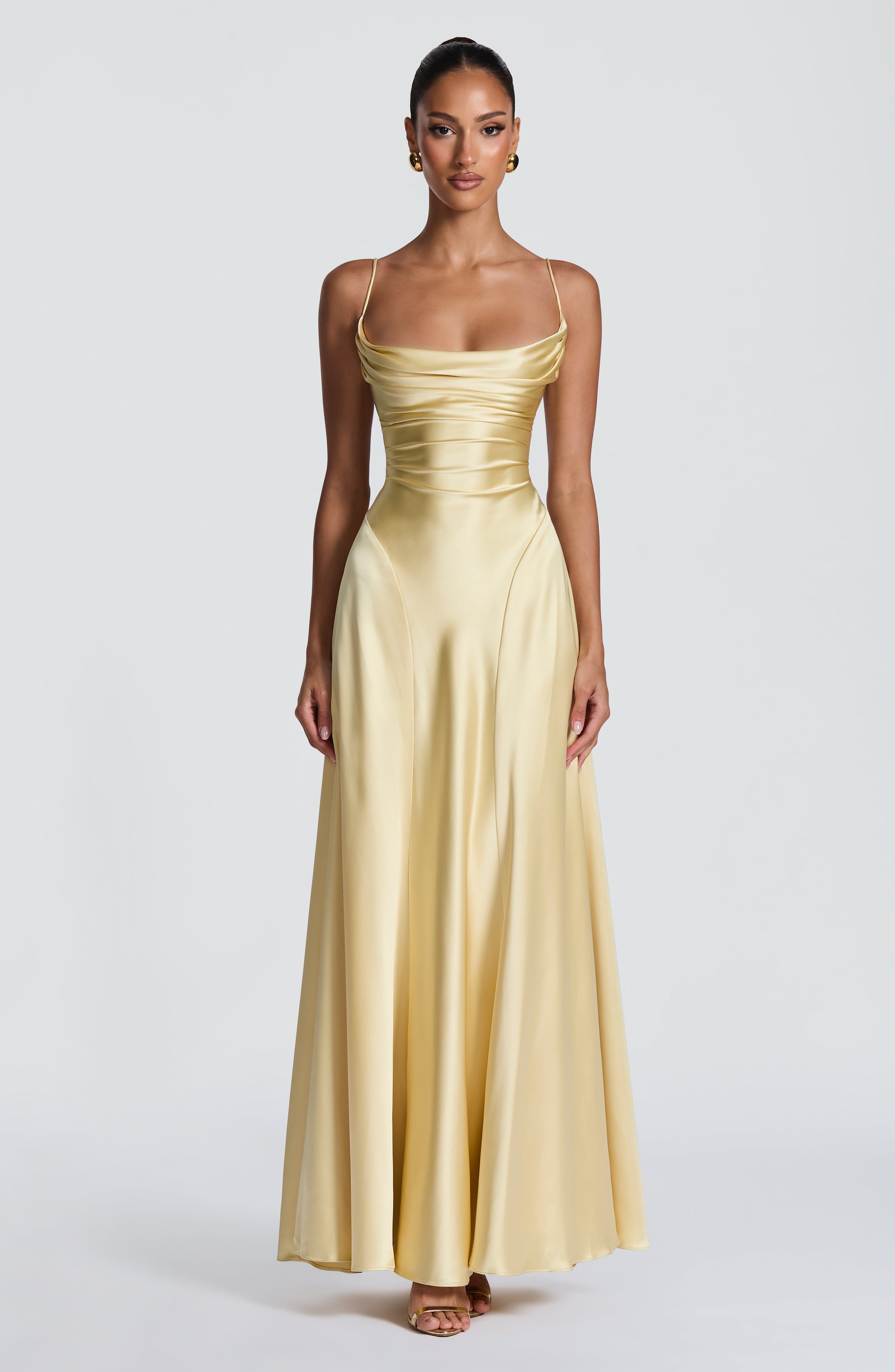 minilena Adelina Maxi Dress Lemon