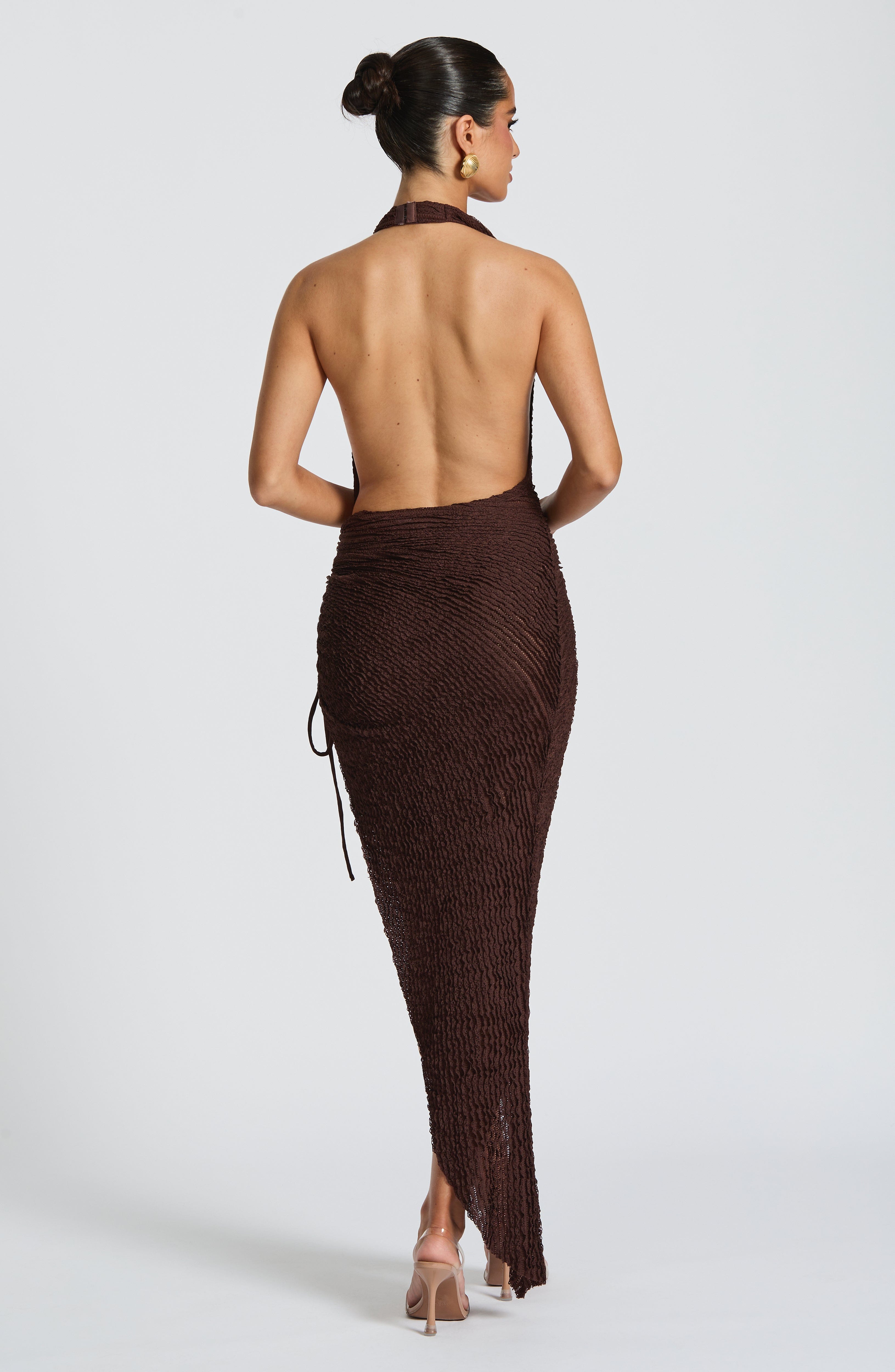 minilena Airla Midi Dress Plum Brown
