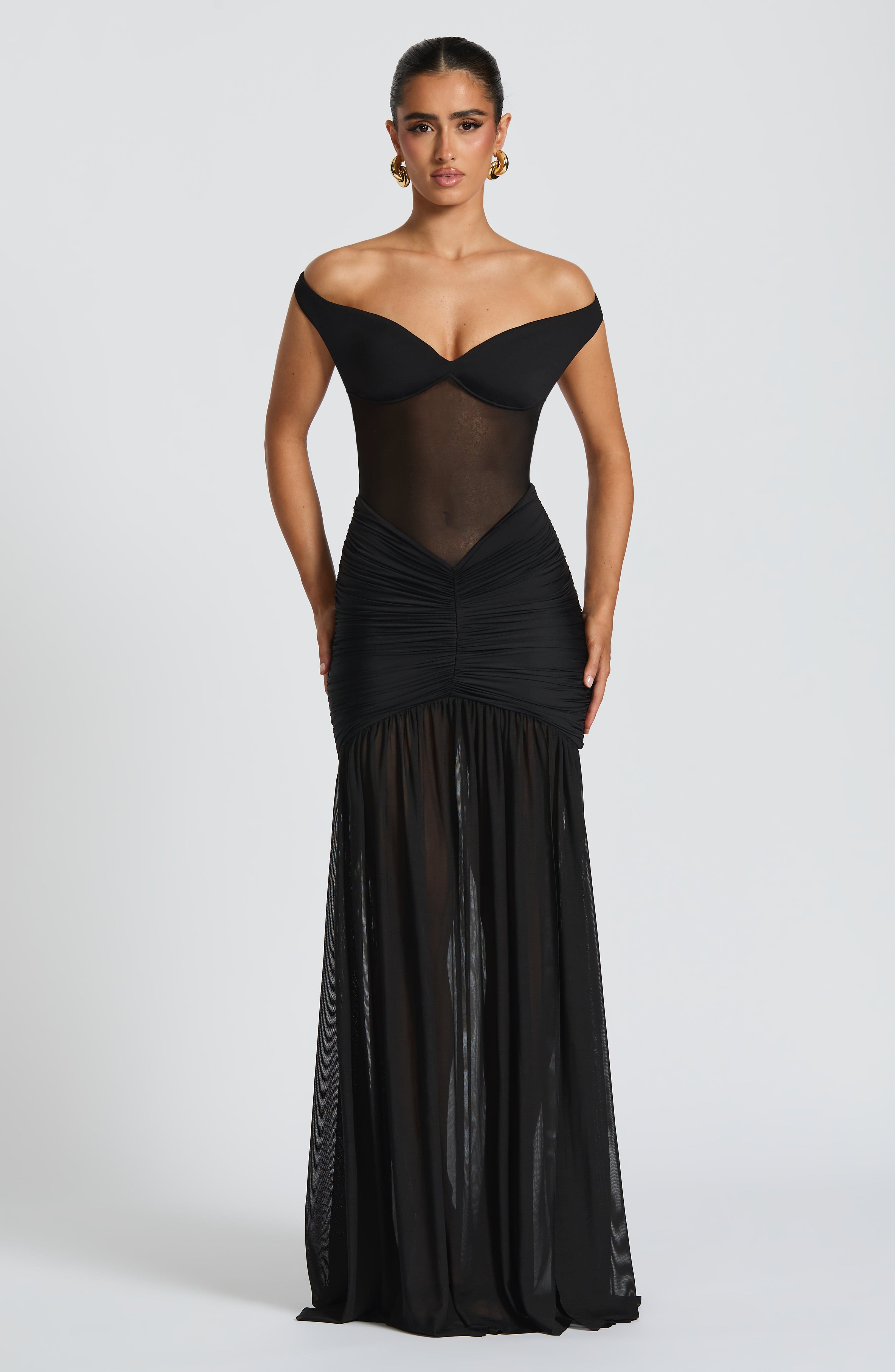 minilena Alaia Maxi Dress Black