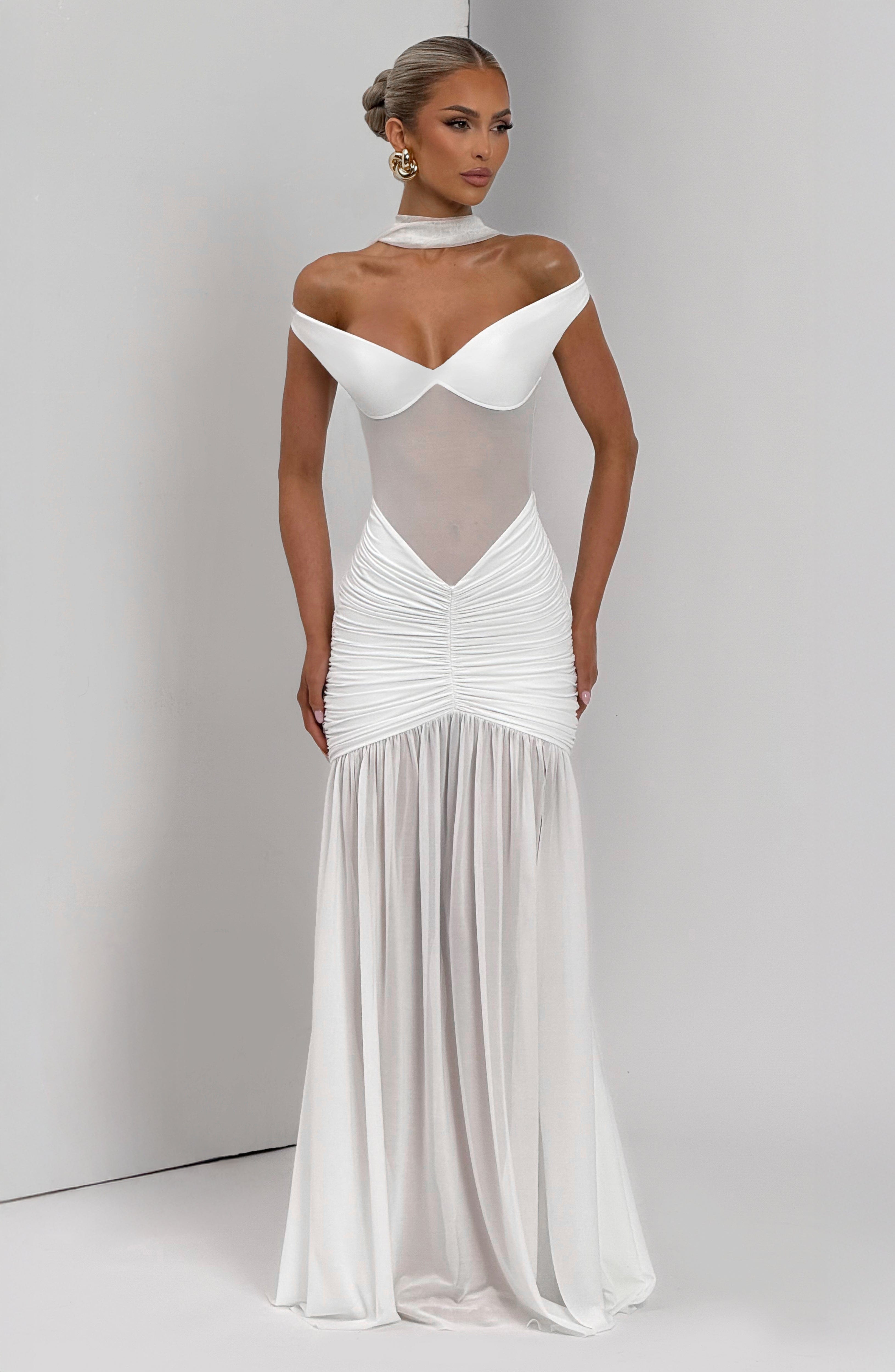 minilena Alaia Maxi Dress Ivory