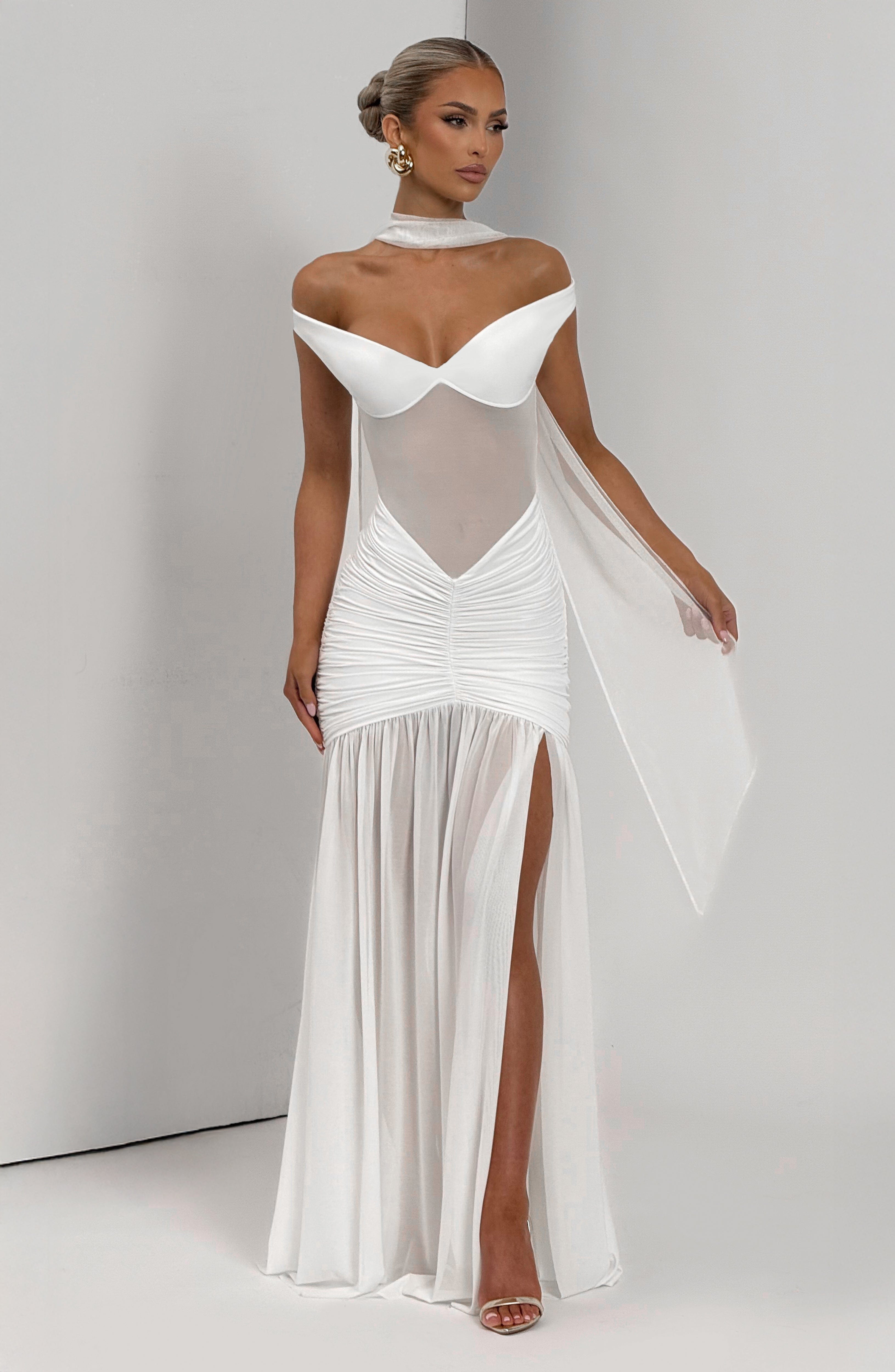 minilena Alaia Maxi Dress Ivory