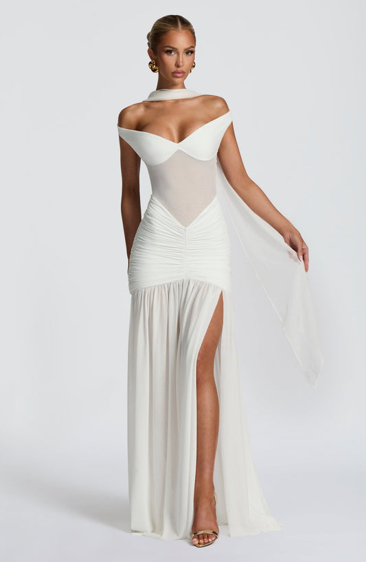 minilena Alaia Maxi Dress Ivory