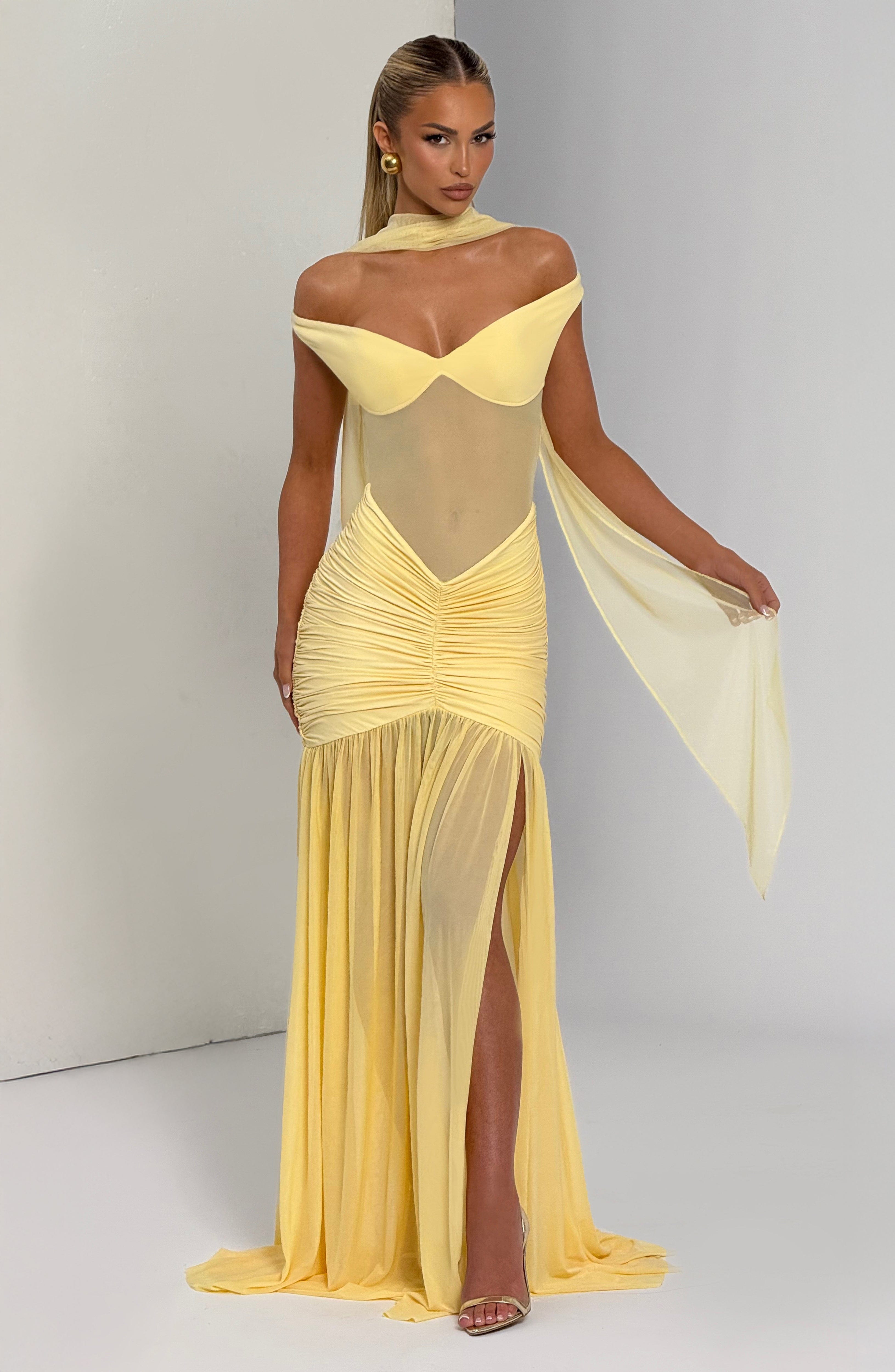 minilena Alaia Maxi Dress Lemon