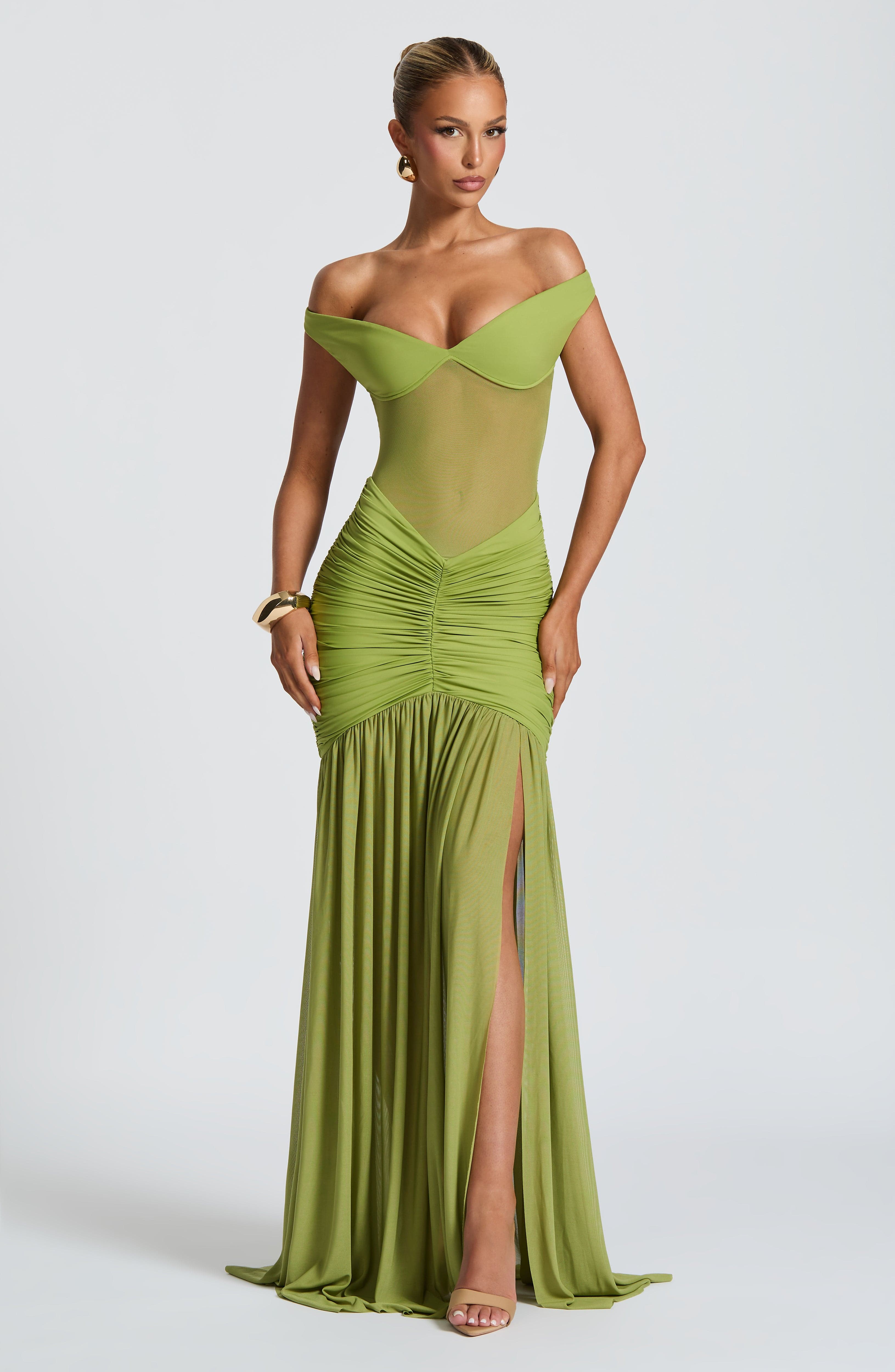 minilena Alaia Maxi Dress Olive