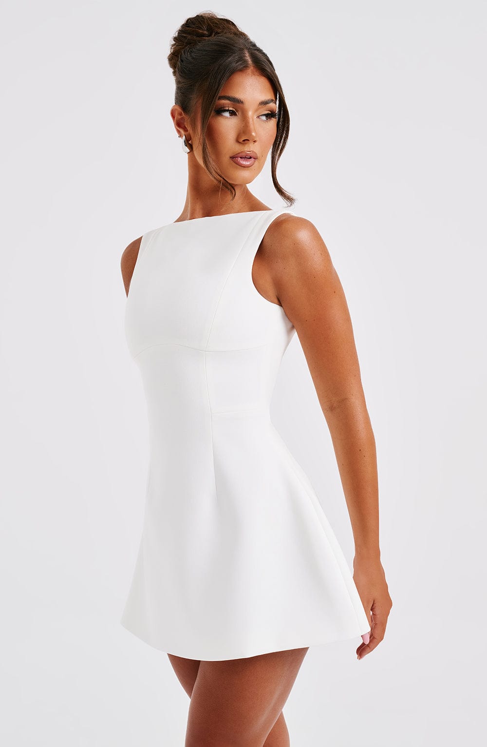 minilena Alana Mini Dress Ivory
