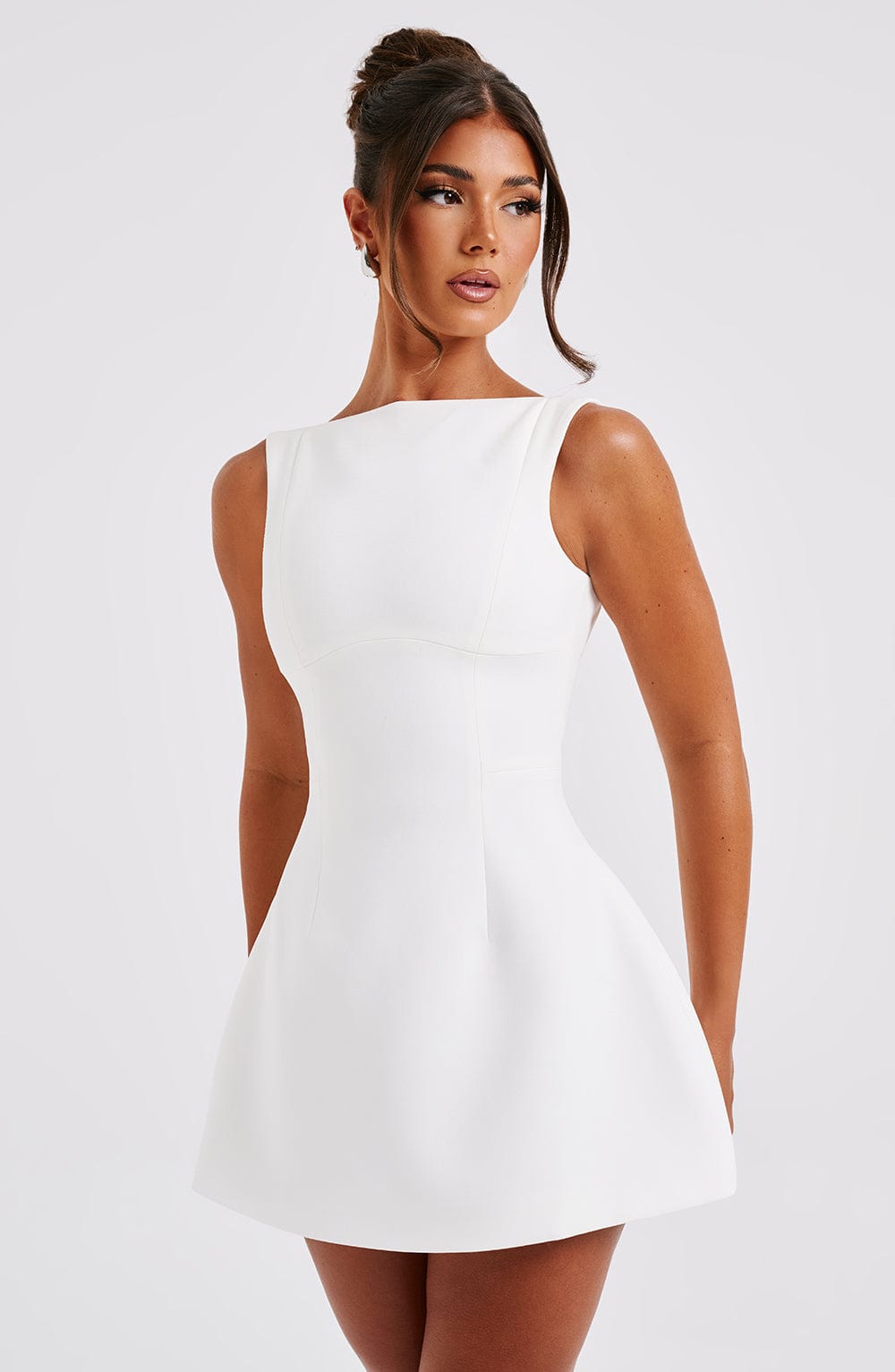 minilena Alana Mini Dress Ivory