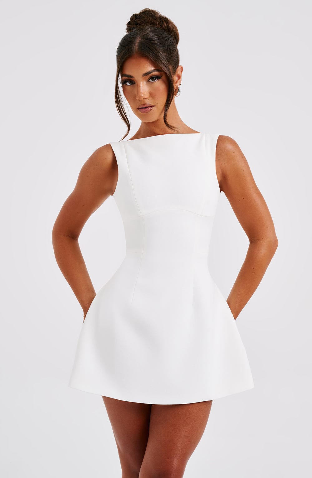minilena Alana Mini Dress Ivory