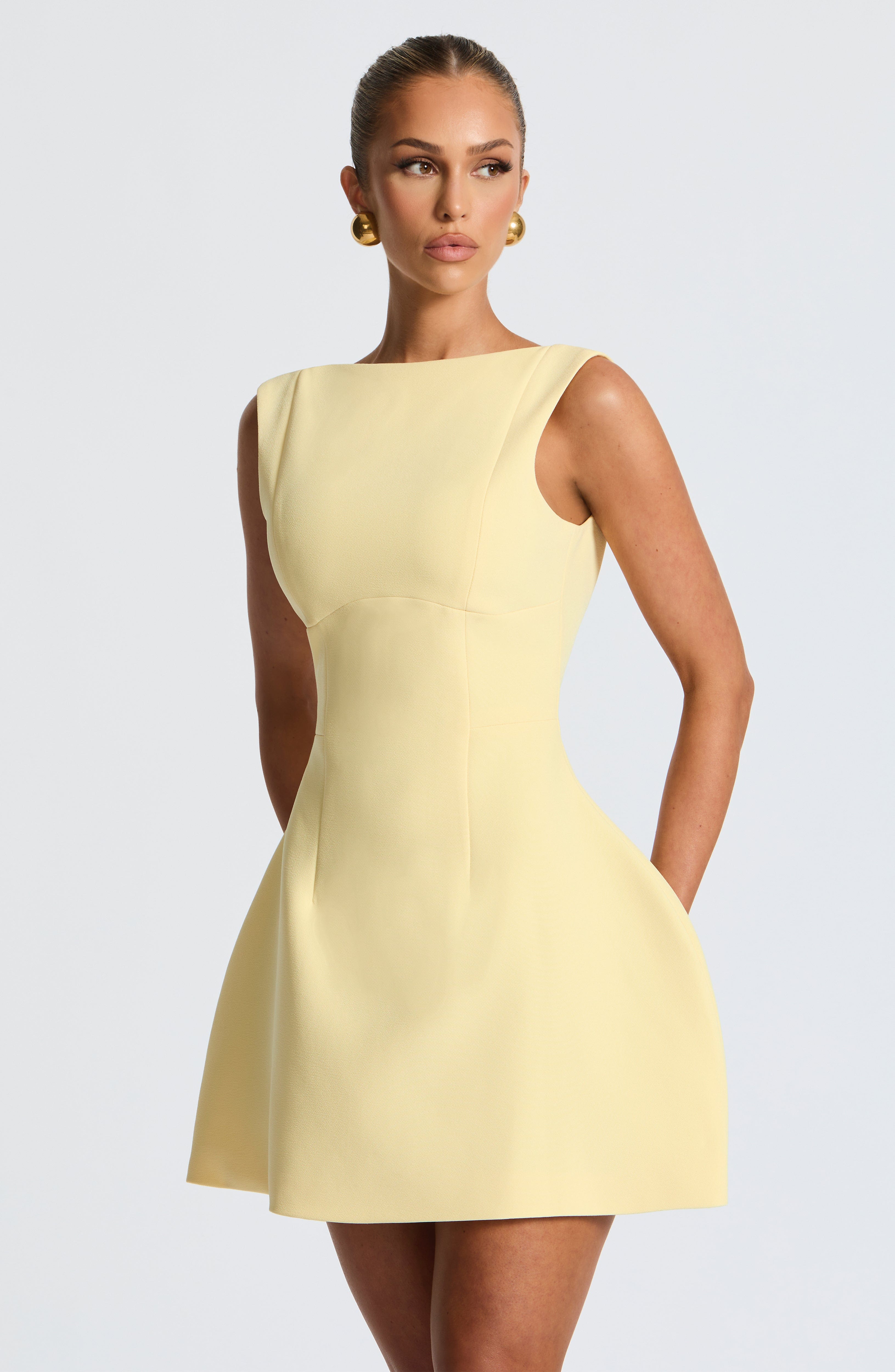 minilena Alana Mini Dress Lemon