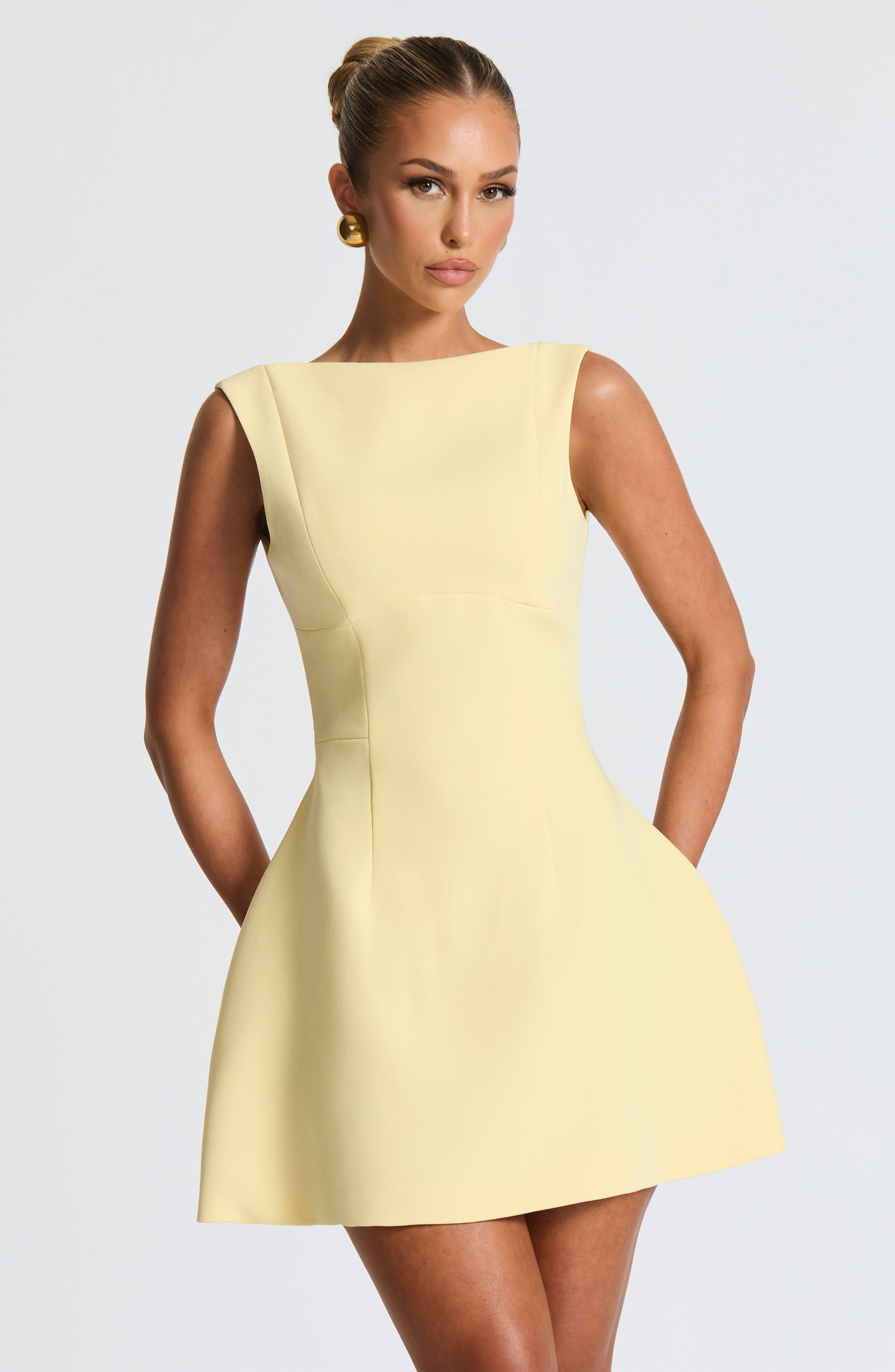 minilena Alana Mini Dress Lemon