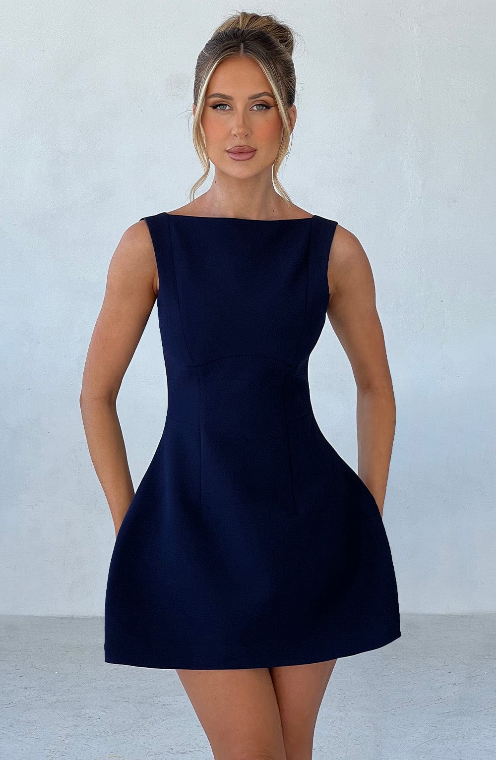 minilena Alana Mini Dress Navy