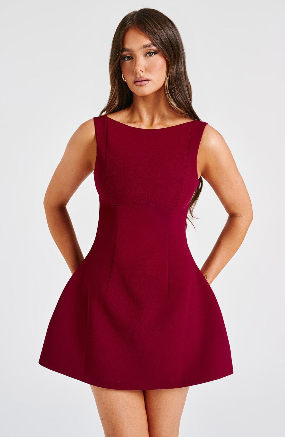 minilena Alana Mini Dress Wine