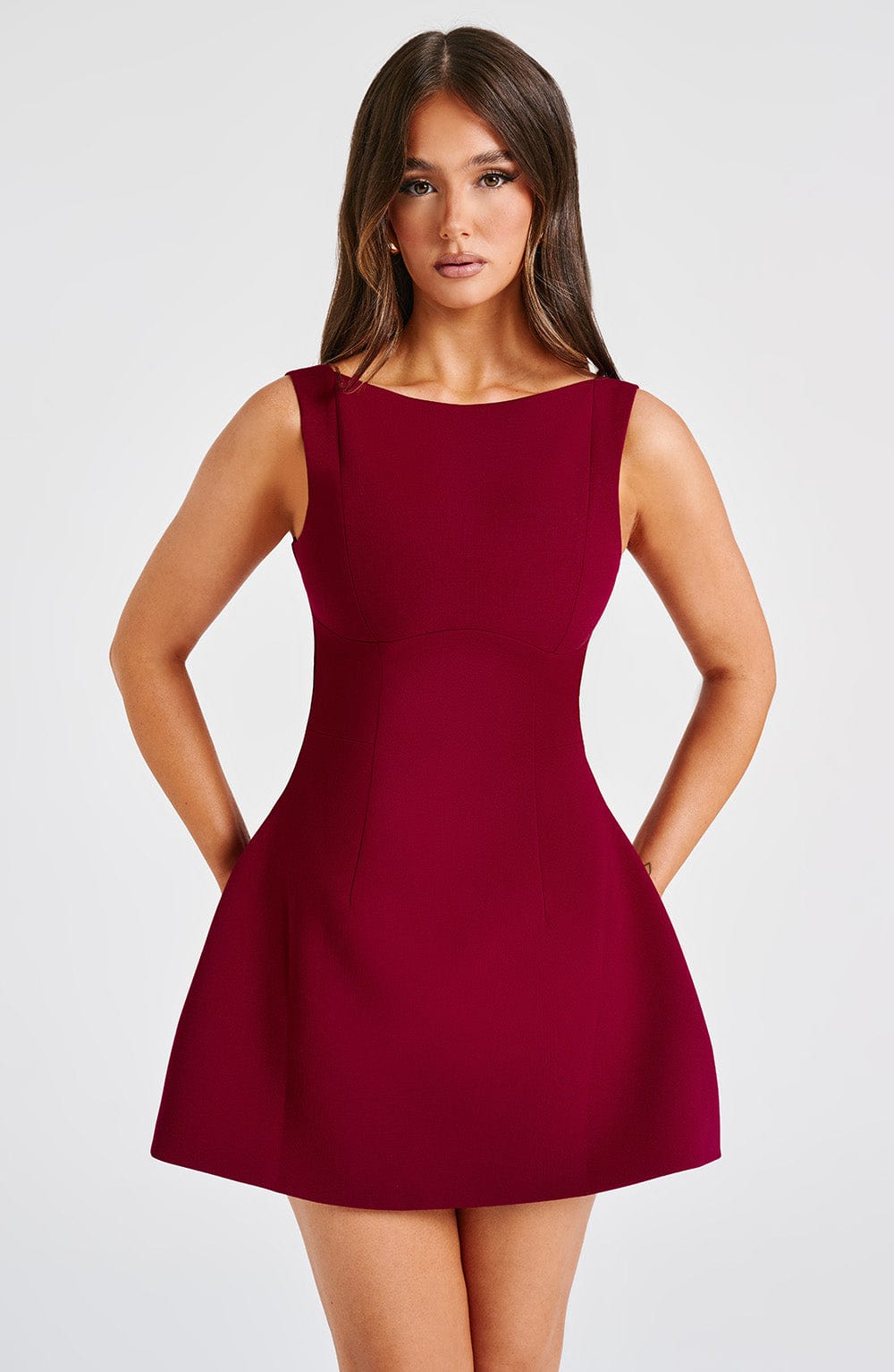 minilena Alana Mini Dress Wine
