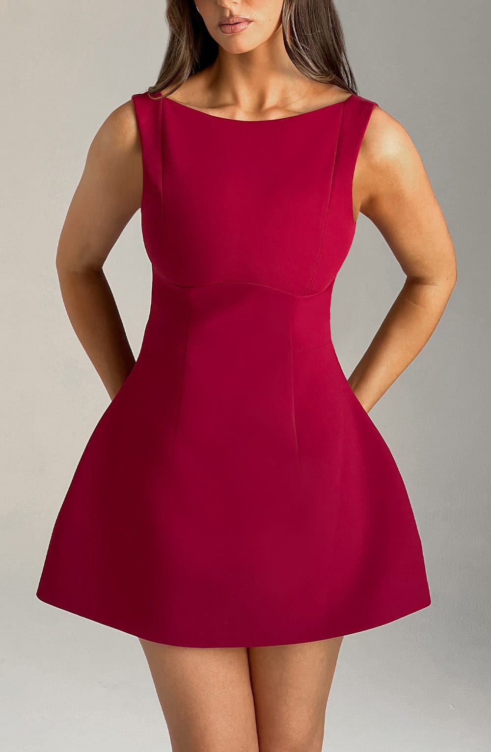 minilena Alana Mini Dress Wine