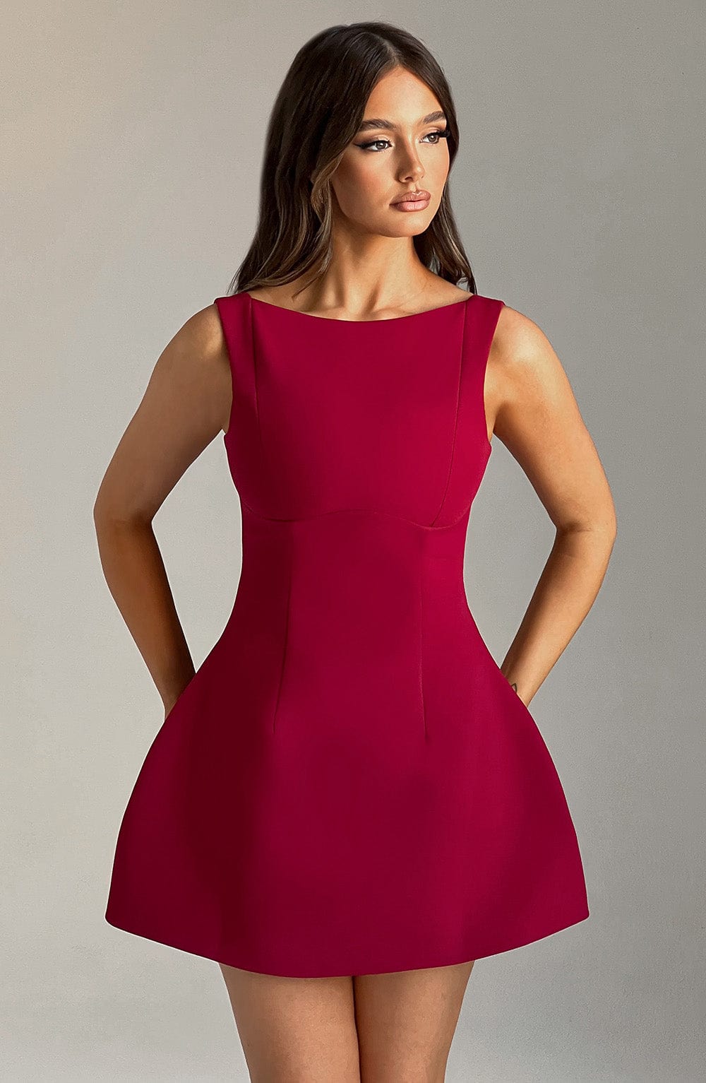 minilena Alana Mini Dress Wine