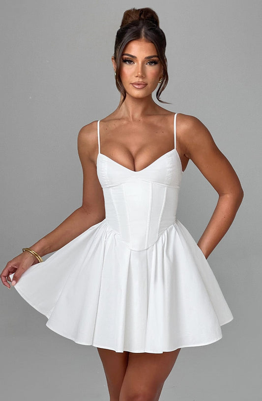minilena Analeigh Mini Dress Ivory