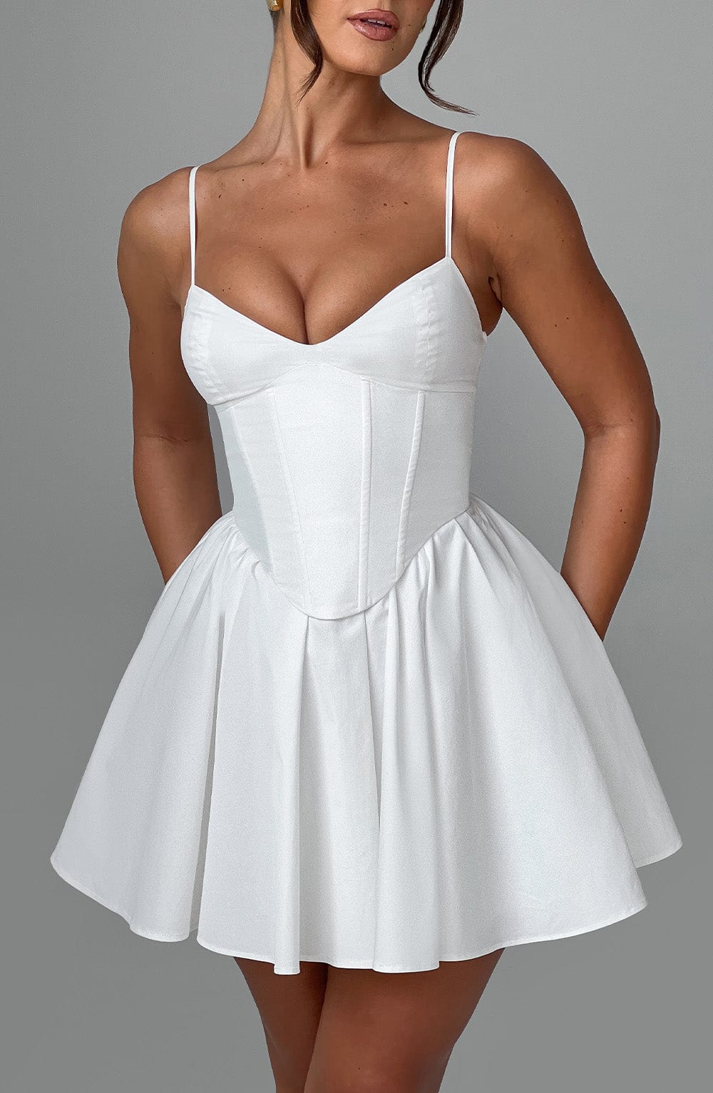 minilena Analeigh Mini Dress Ivory