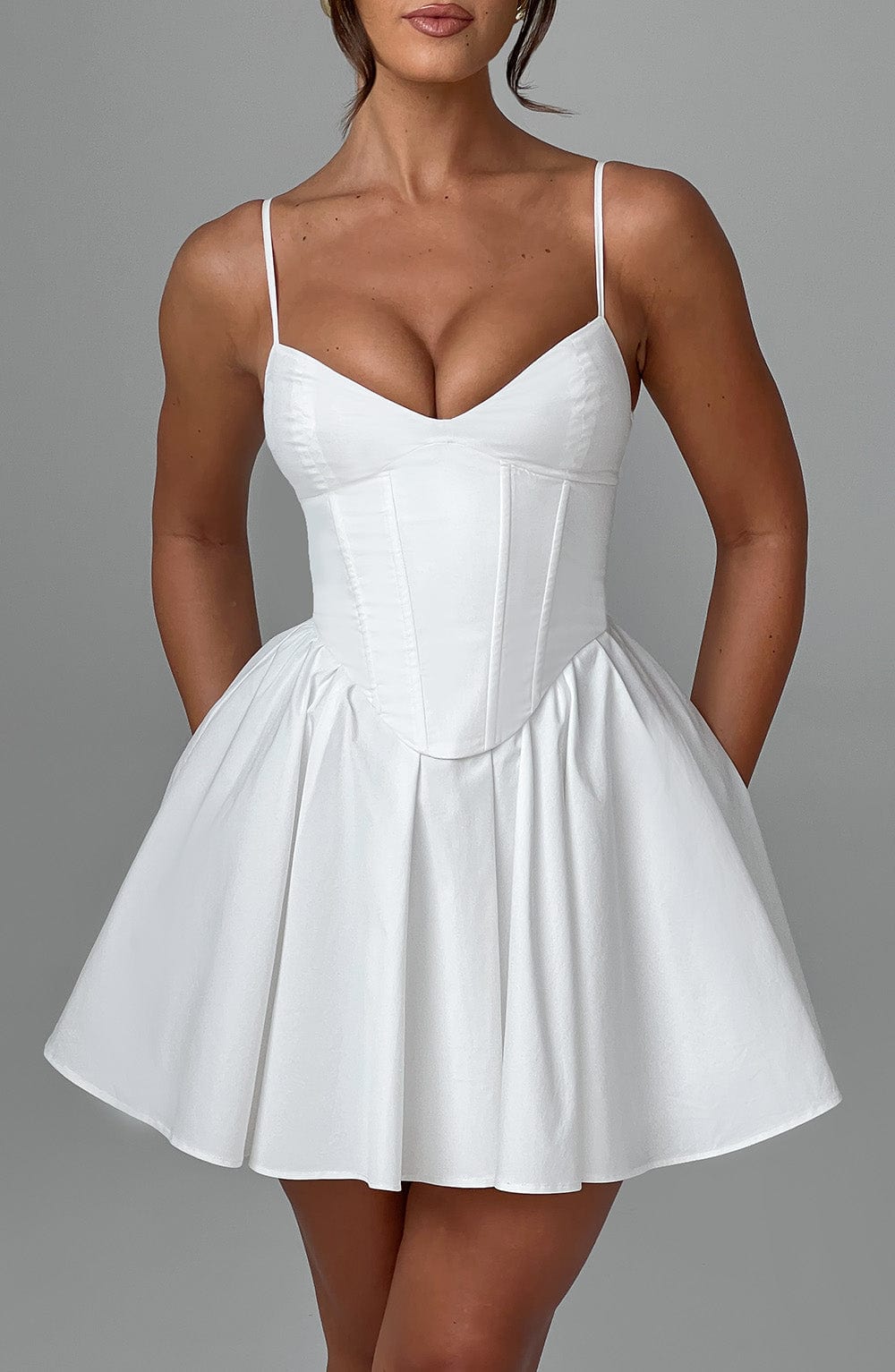 minilena Analeigh Mini Dress Ivory