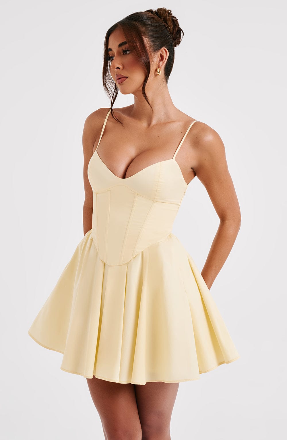 minilena Analeigh Mini Dress Lemon
