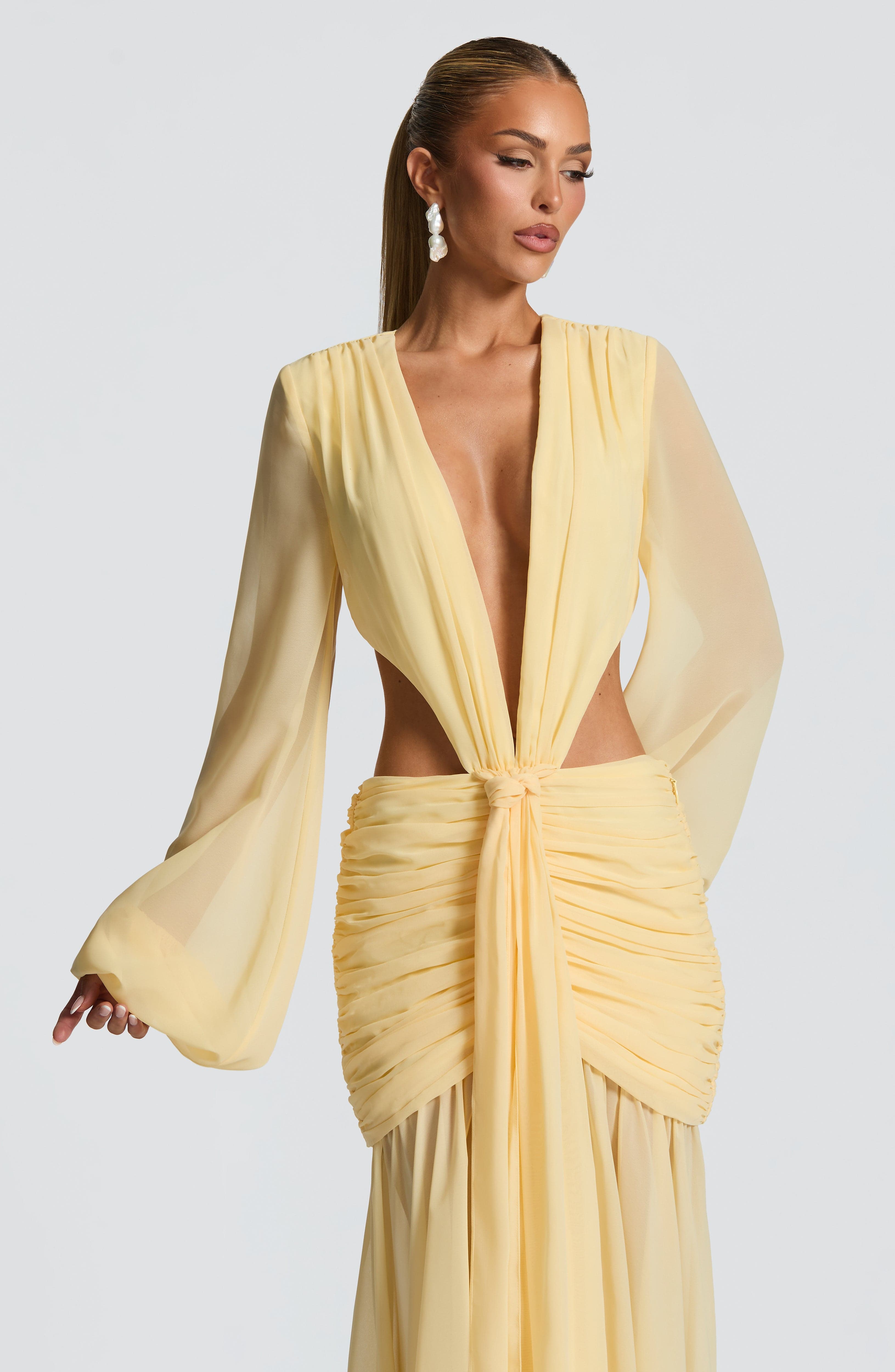minilena Andrina Maxi Dress Lemon
