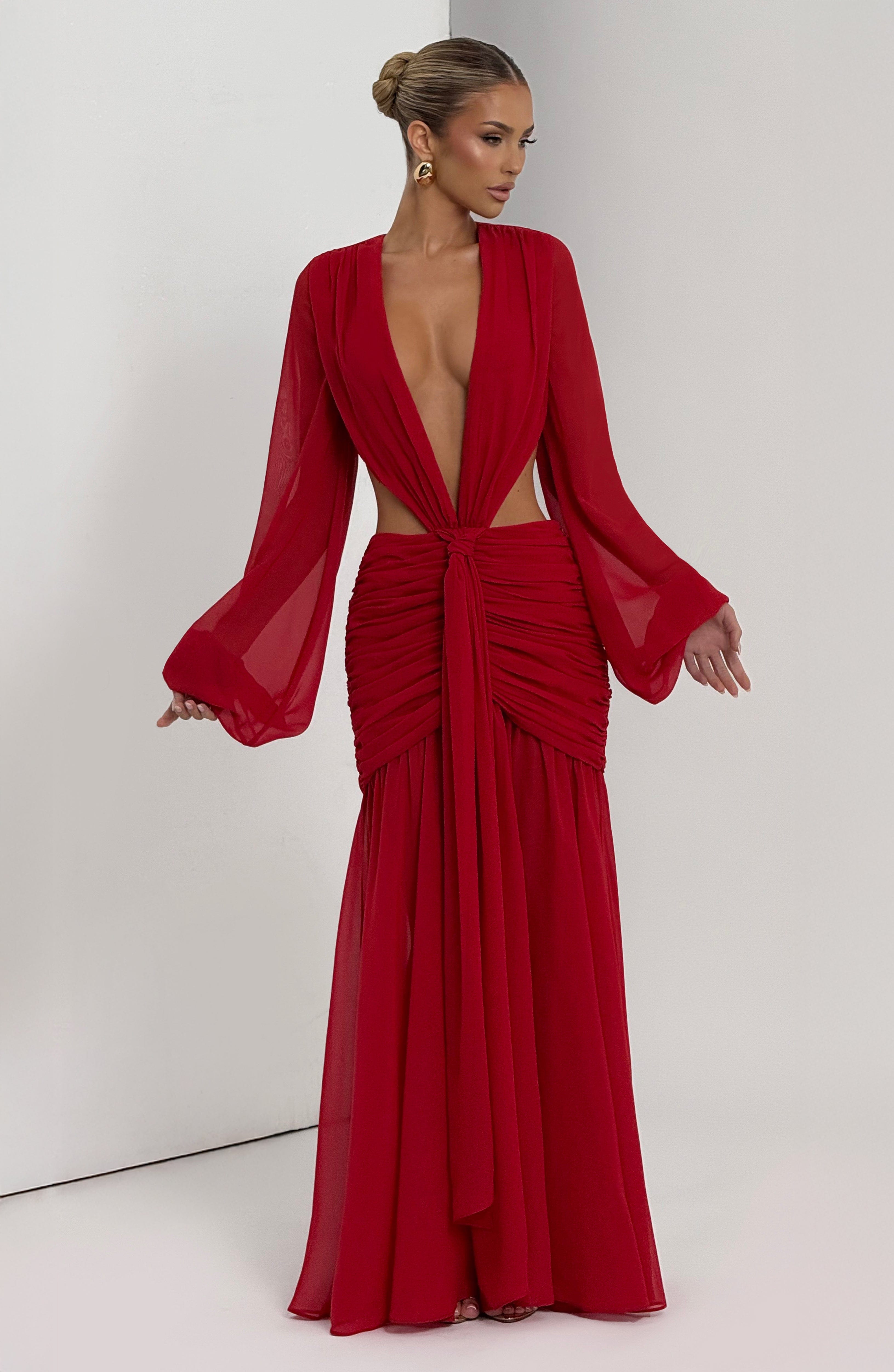 minilena Andrina Maxi Dress Red