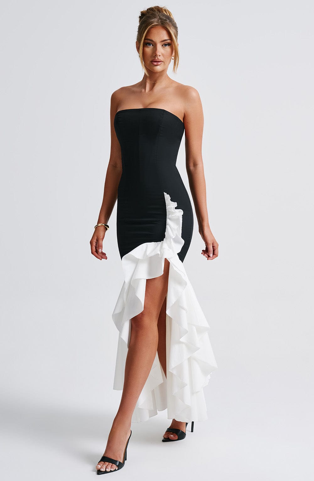 minilena Angelina Maxi Dress Black/White