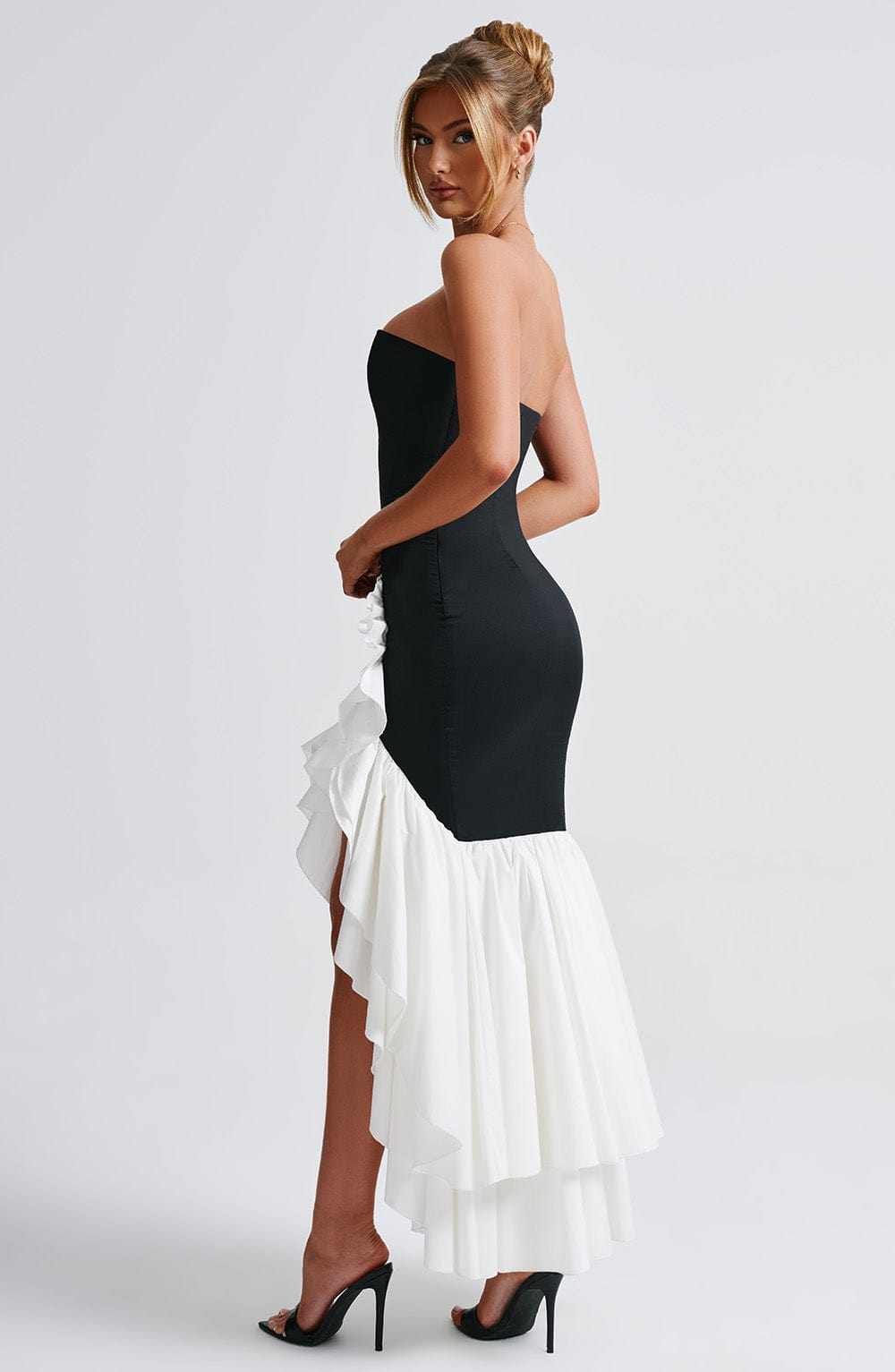 minilena Angelina Maxi Dress Black/White
