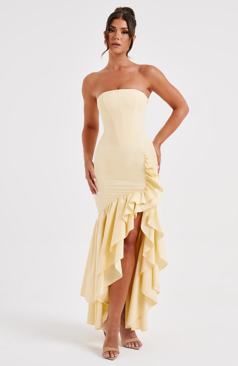 minilena Angelina Maxi Dress Lemon