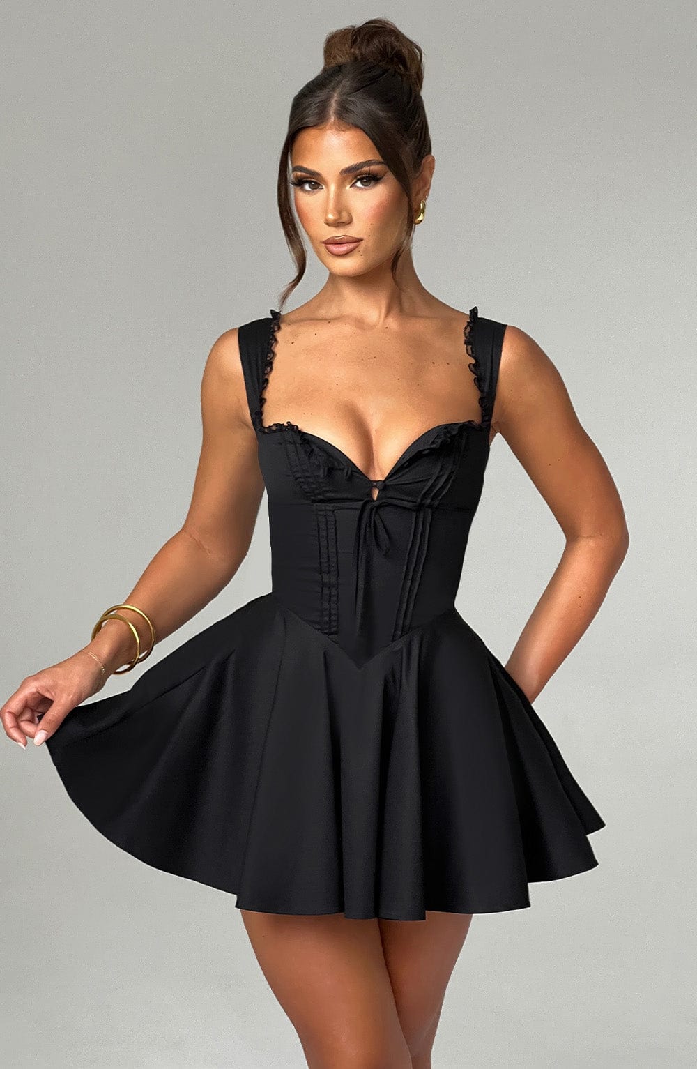 minilena Antonella Mini Dress Black
