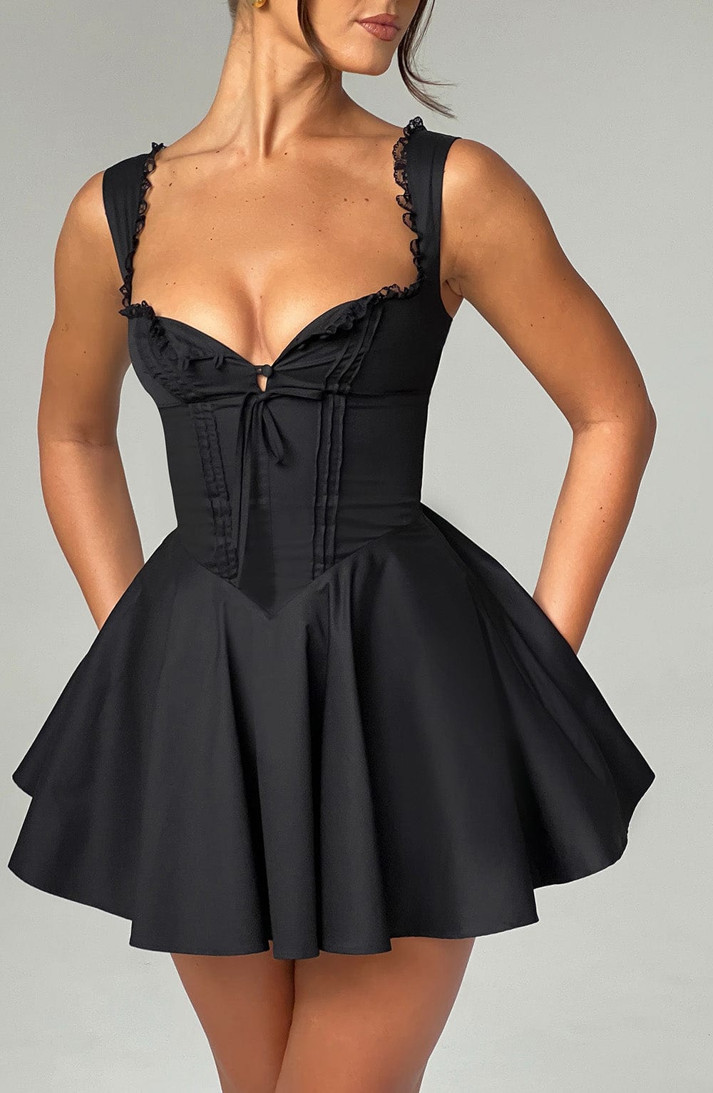 minilena Antonella Mini Dress Black