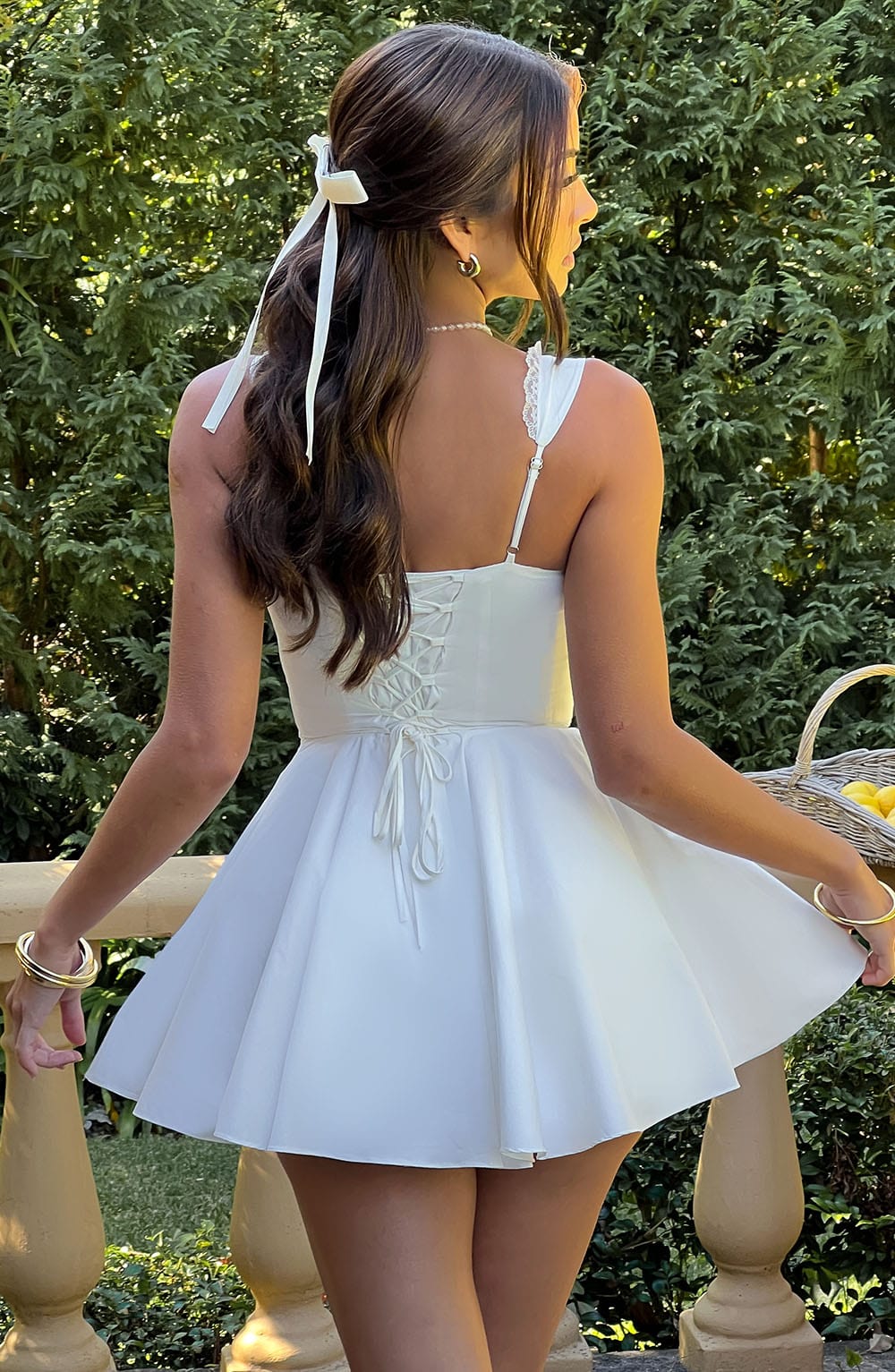 minilena Antonella Mini Dress Ivory