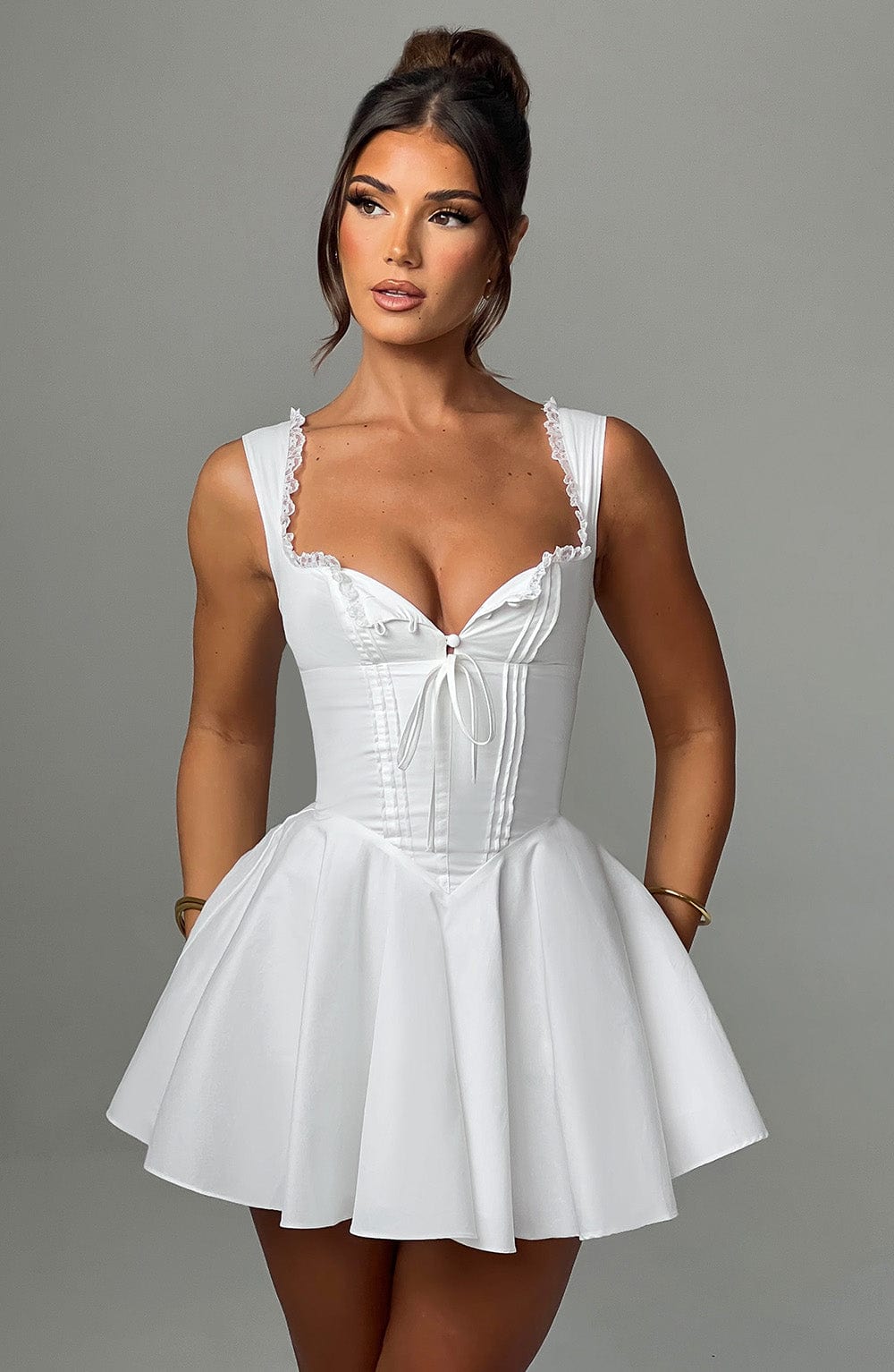 minilena Antonella Mini Dress Ivory