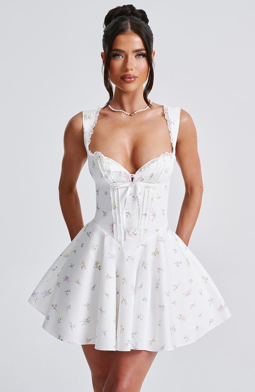 minilena Antonella Mini Dress Multi Floral Print