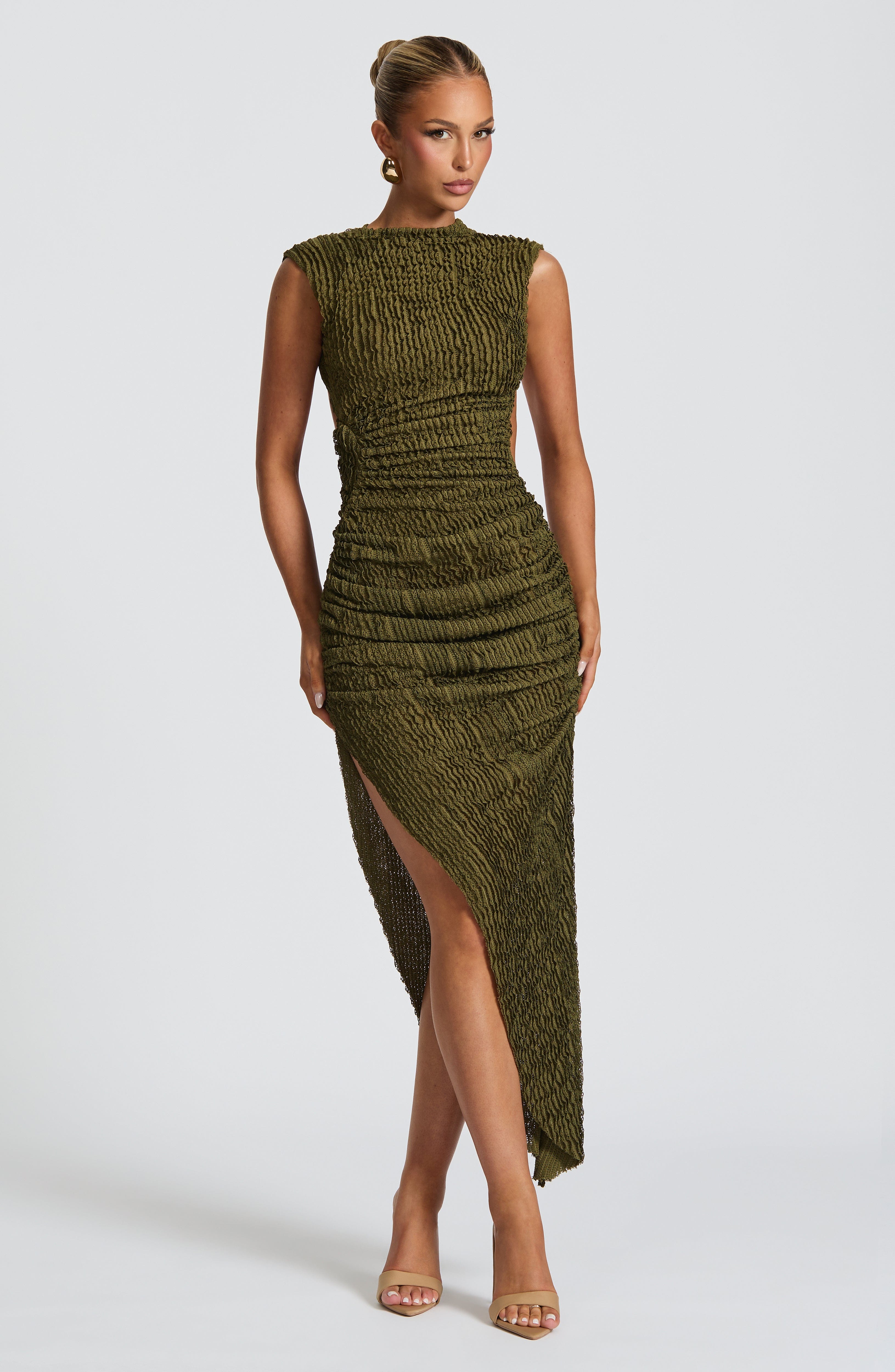 minilena Aphrodite Midi Dress Khaki