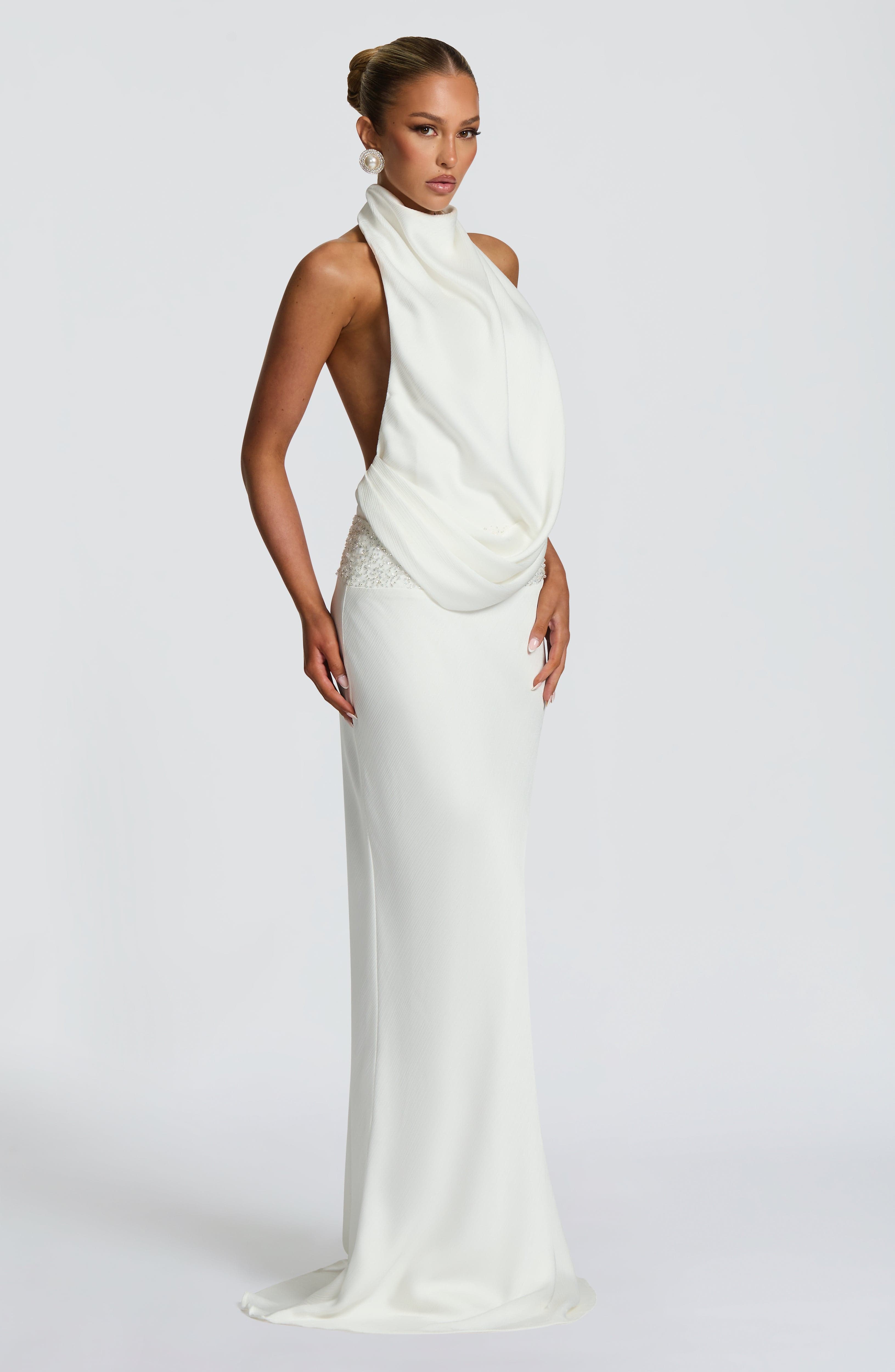 minilena Armelle Maxi Dress Ivory