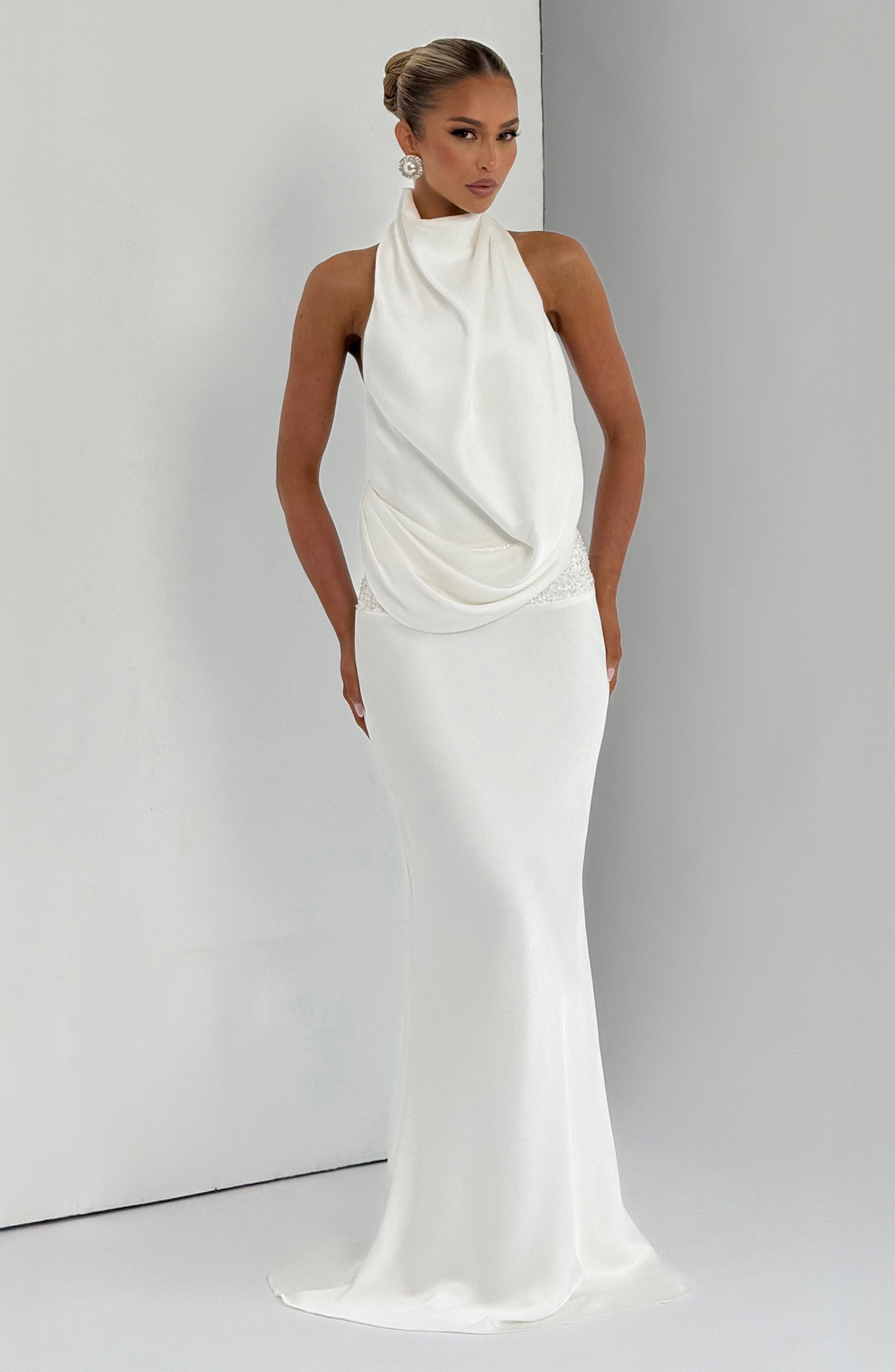 minilena Armelle Maxi Dress Ivory