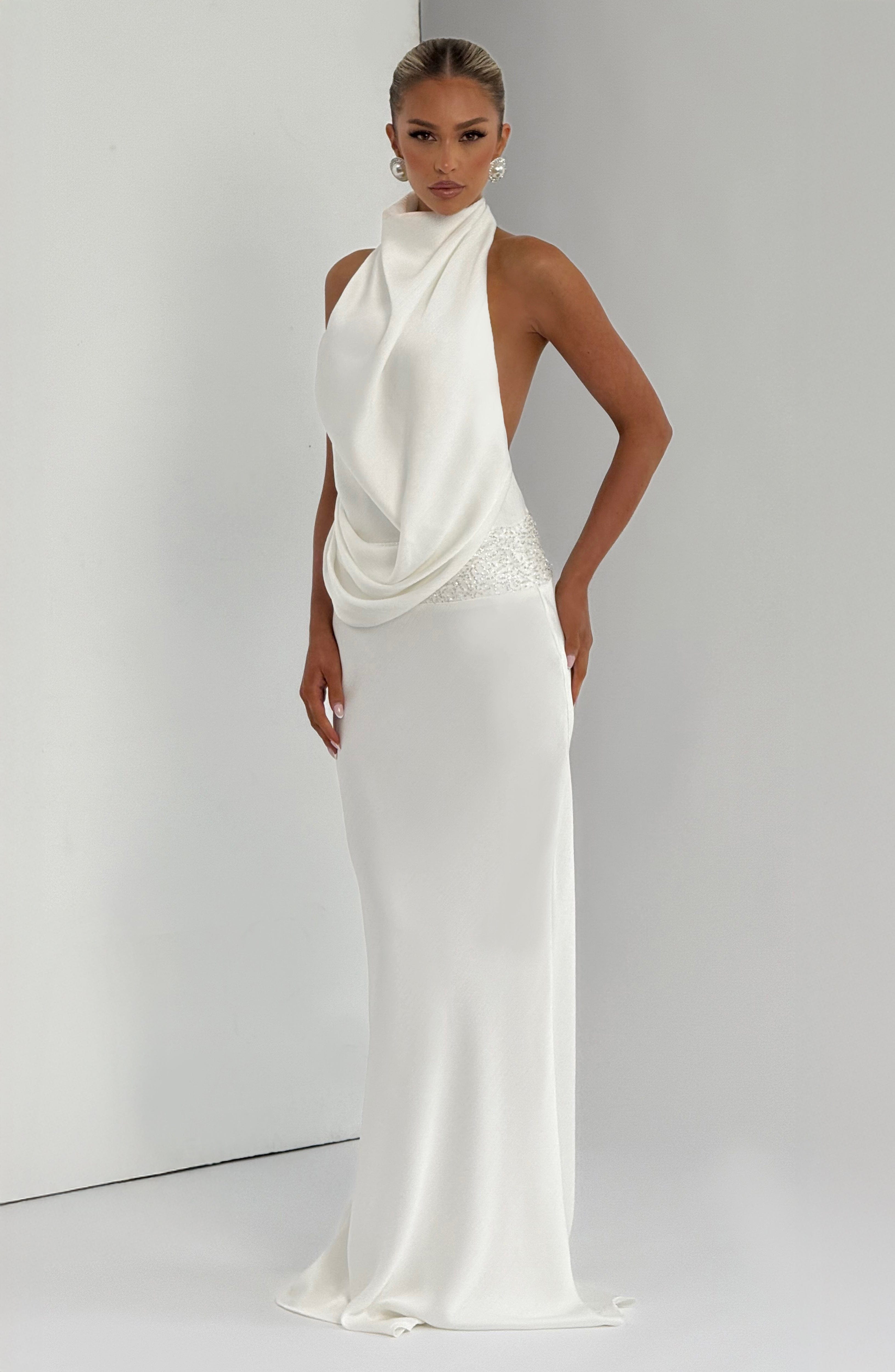 minilena Armelle Maxi Dress Ivory