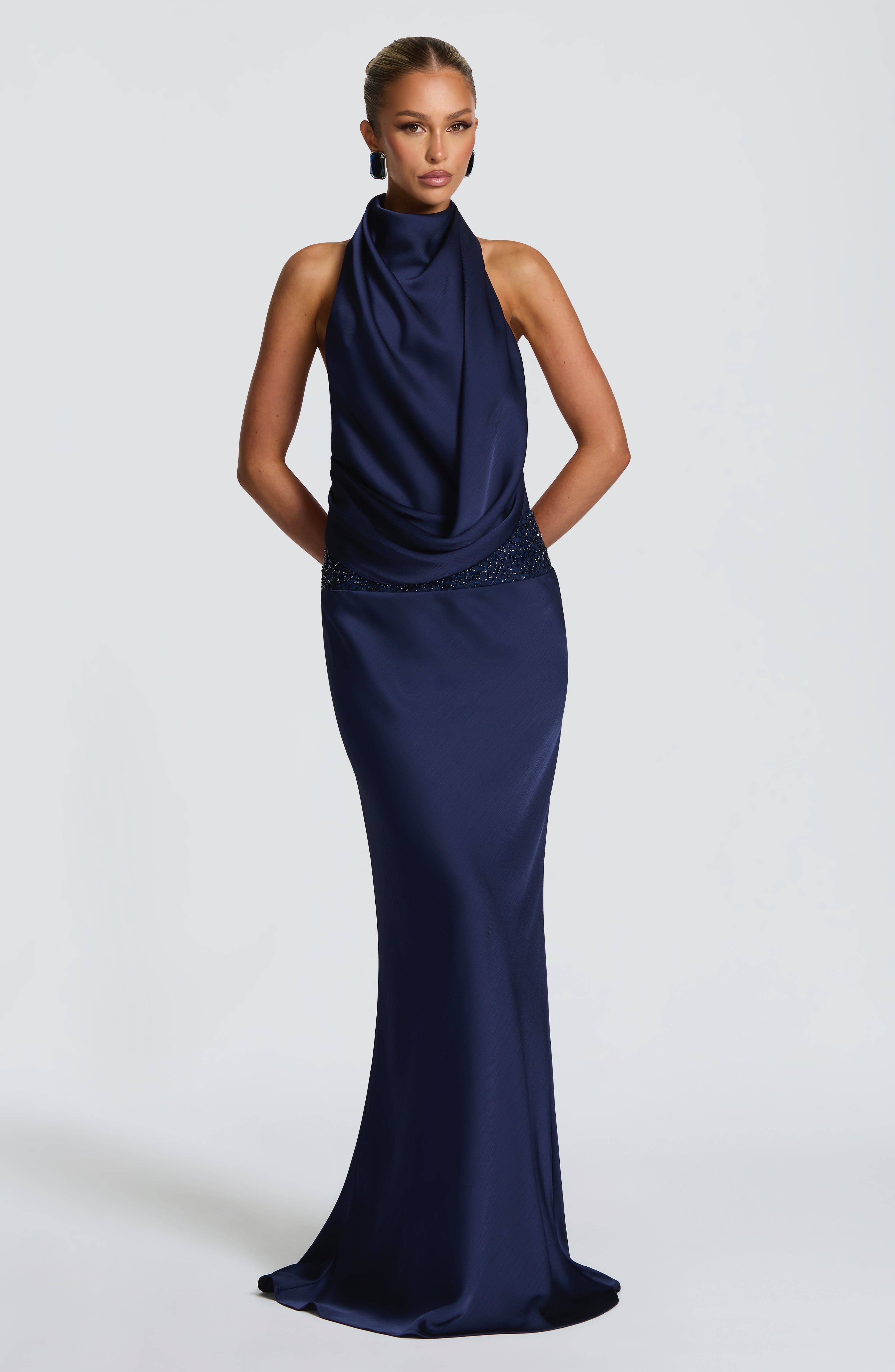minilena Armelle Maxi Dress Navy