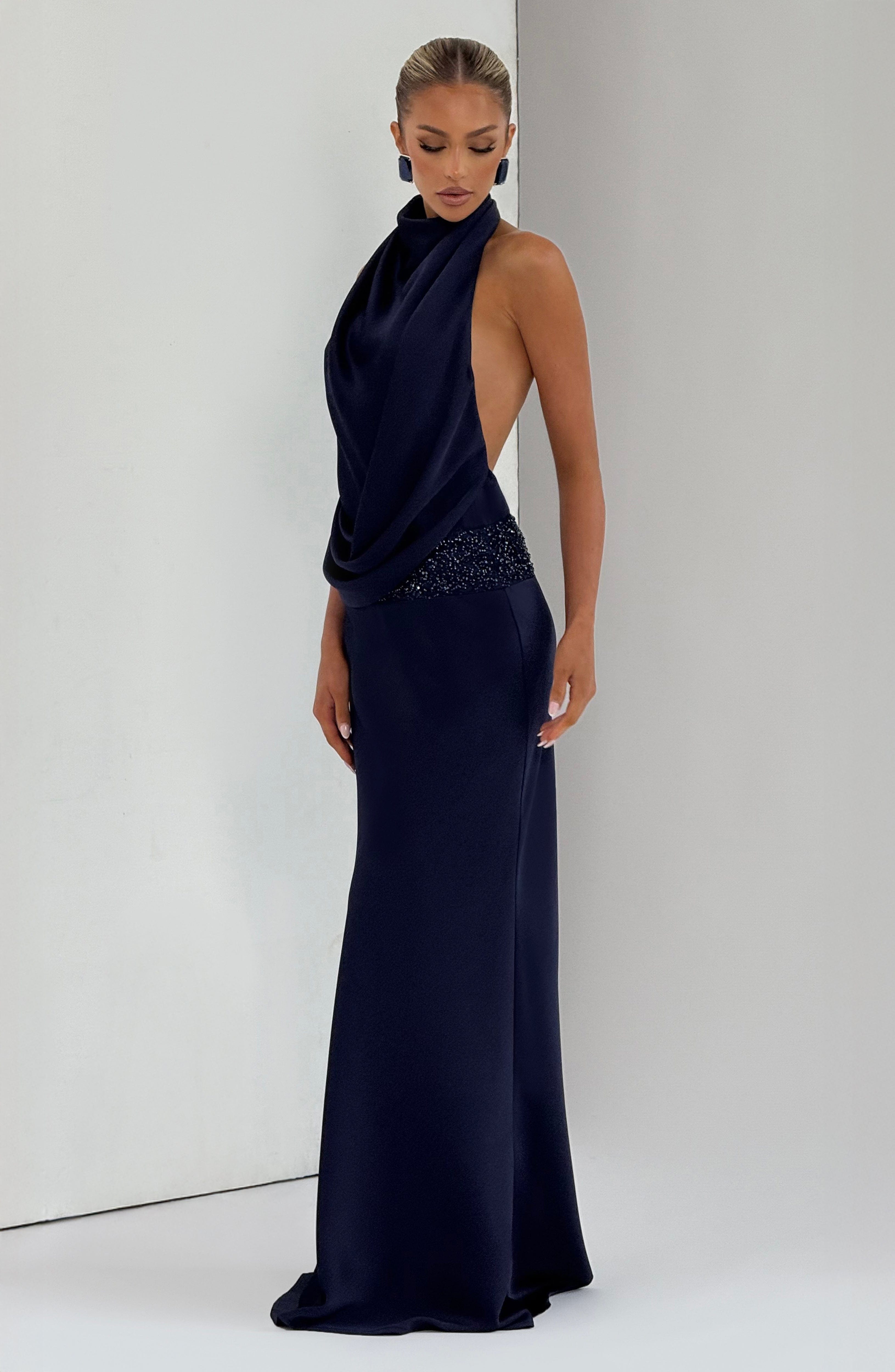 minilena Armelle Maxi Dress Navy